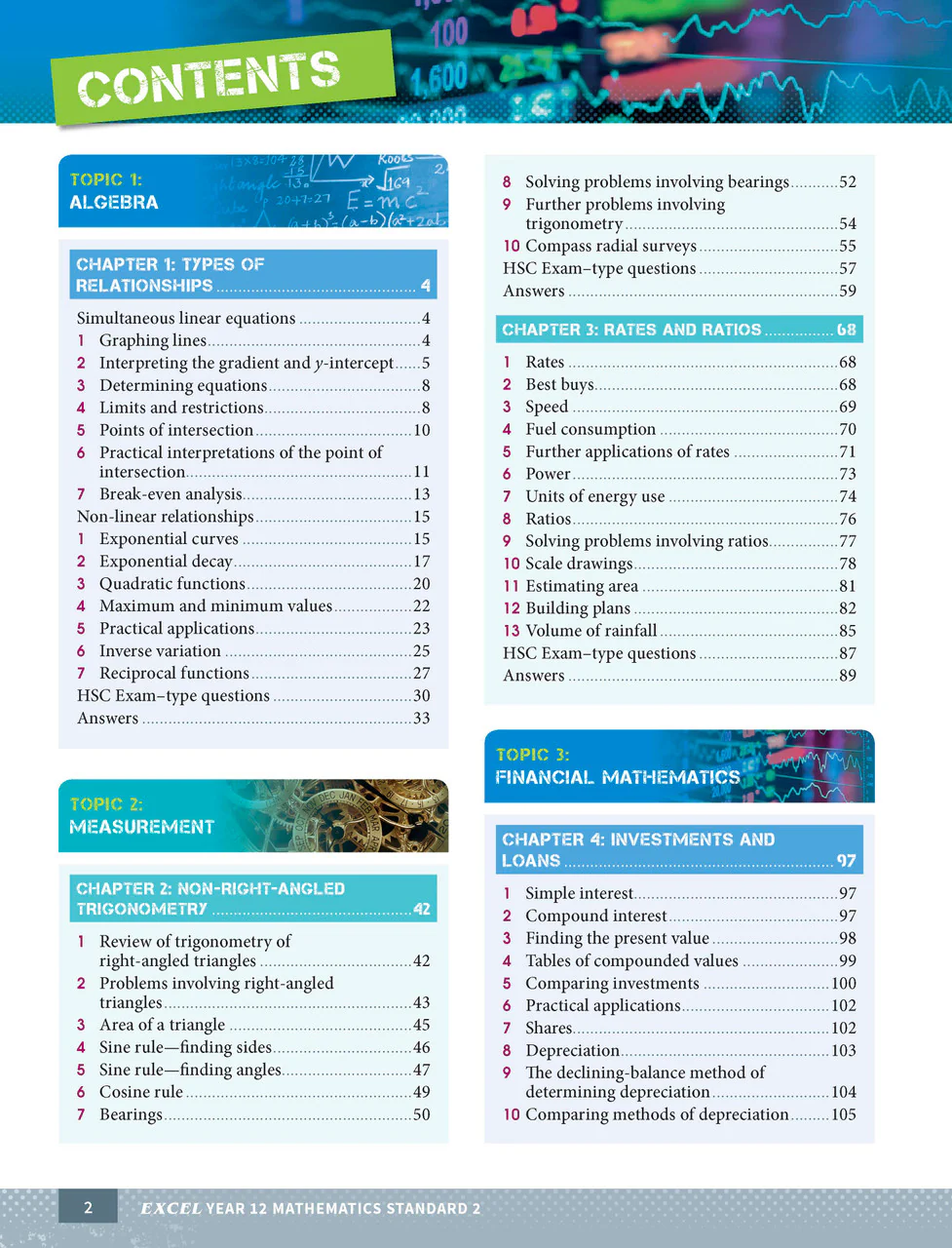 Excel HSC Year 12 Mathematics Standard 2 Study Guide - Image 3
