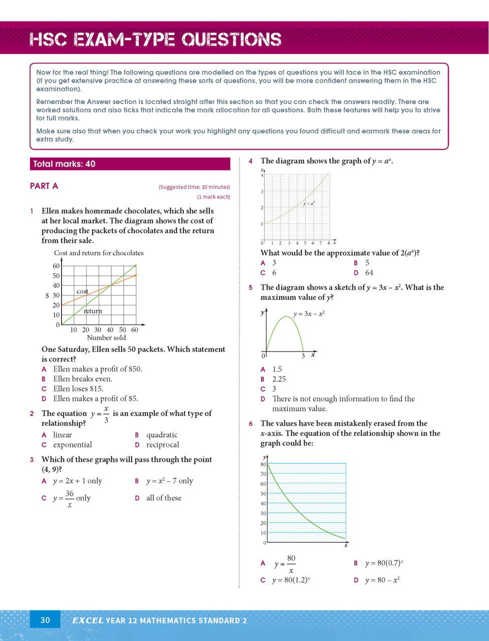 Excel HSC Year 12 Mathematics Standard 2 Study Guide - Image 7