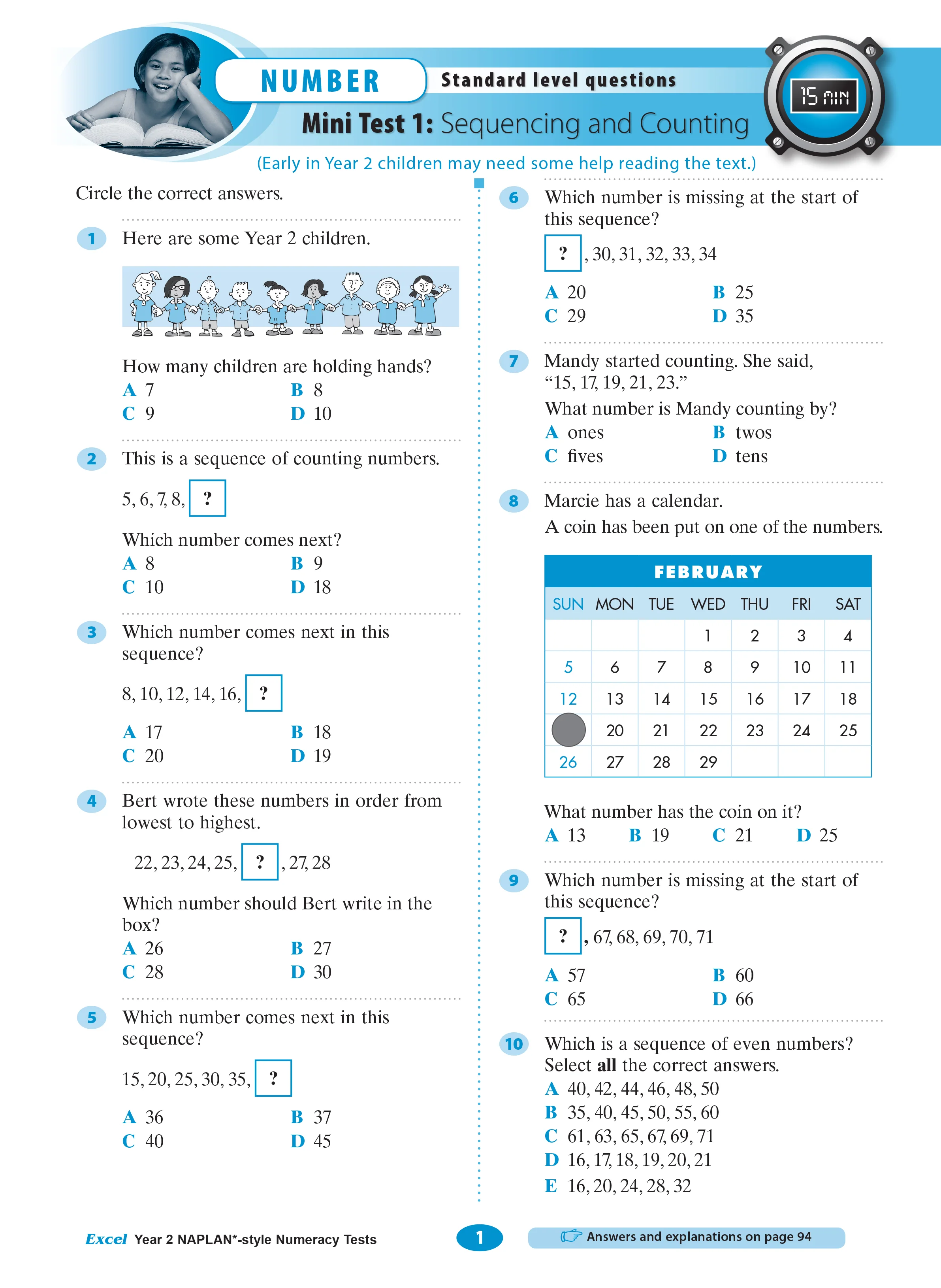 Excel Year 2 NAPLAN*-style Numeracy Tests - Image 5