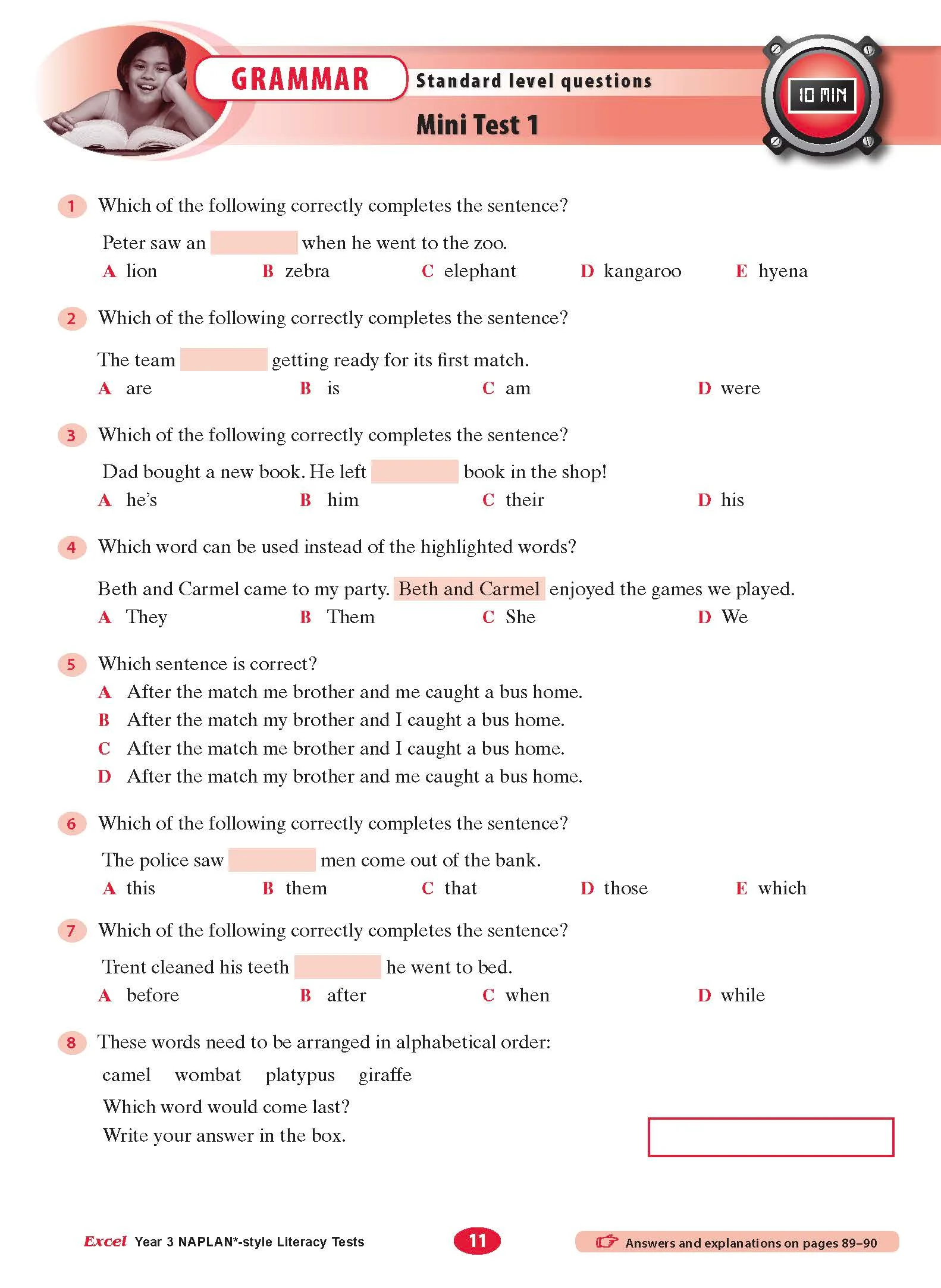 Excel Year 3 NAPLAN*-style Literacy Tests - Image 4