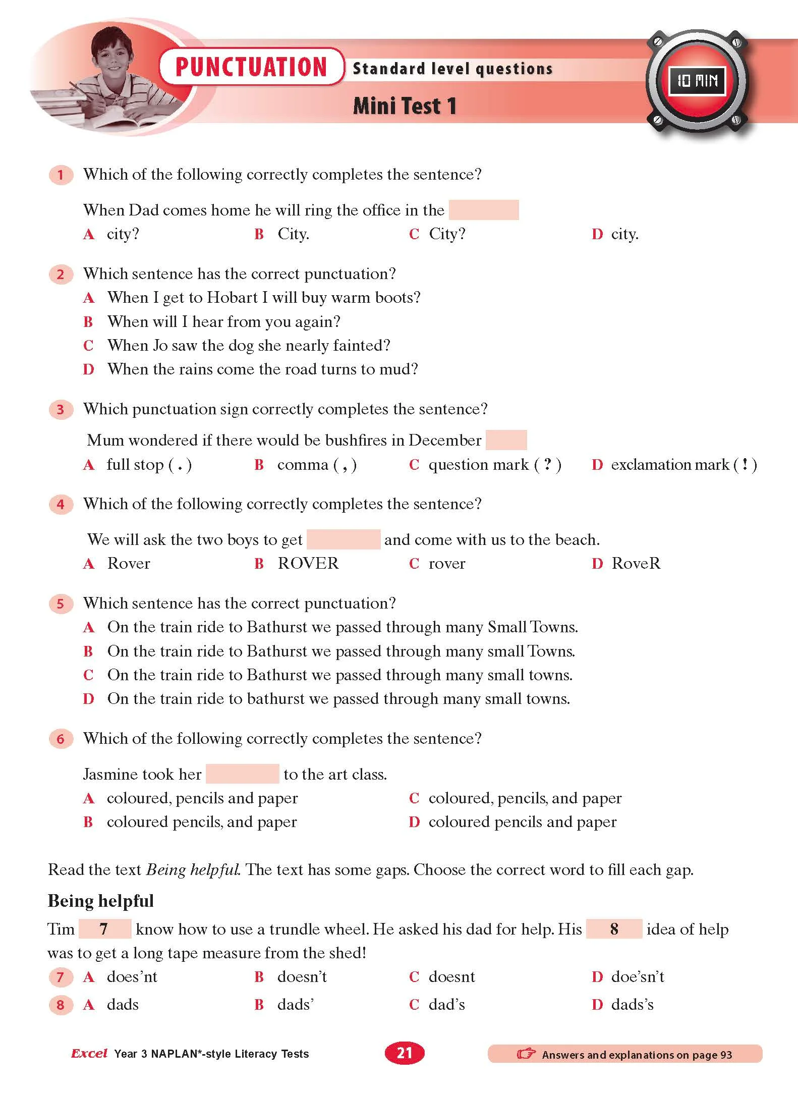 Excel Year 3 NAPLAN*-style Literacy Tests - Image 5