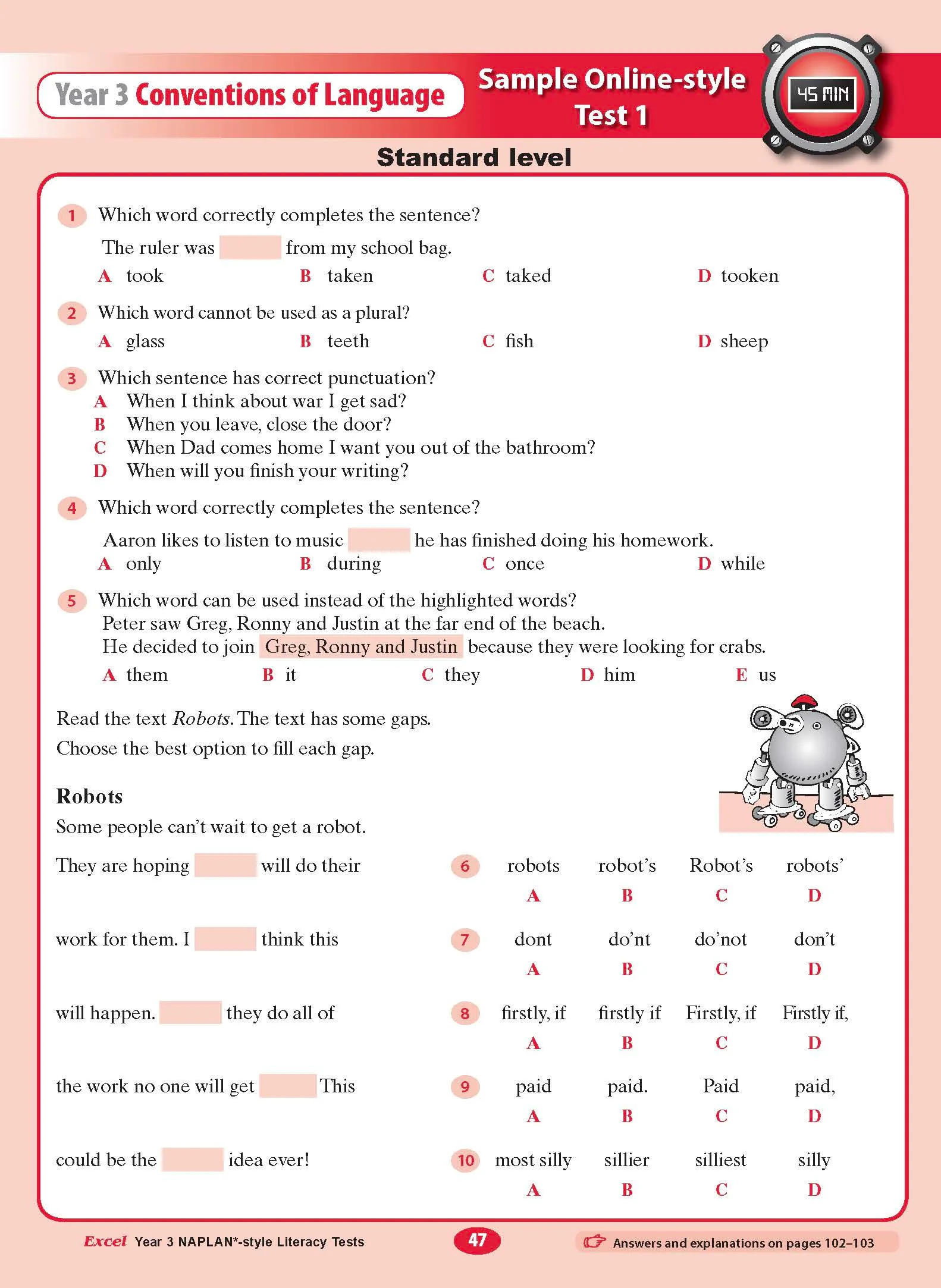 Excel Year 3 NAPLAN*-style Literacy Tests - Image 9