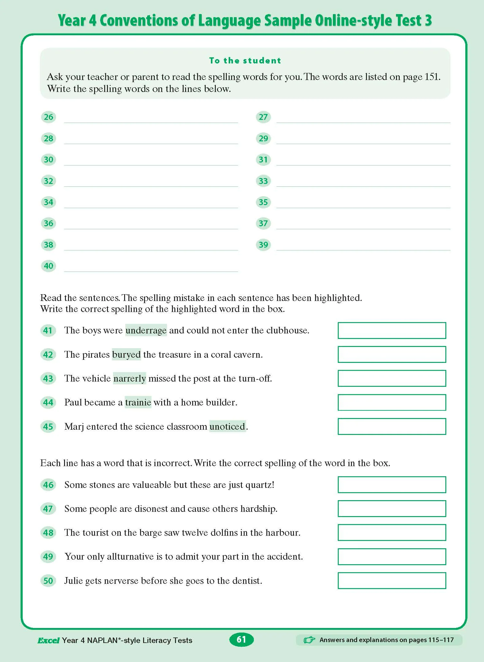 Excel Year 4 NAPLAN*-style Literacy Tests - Image 13