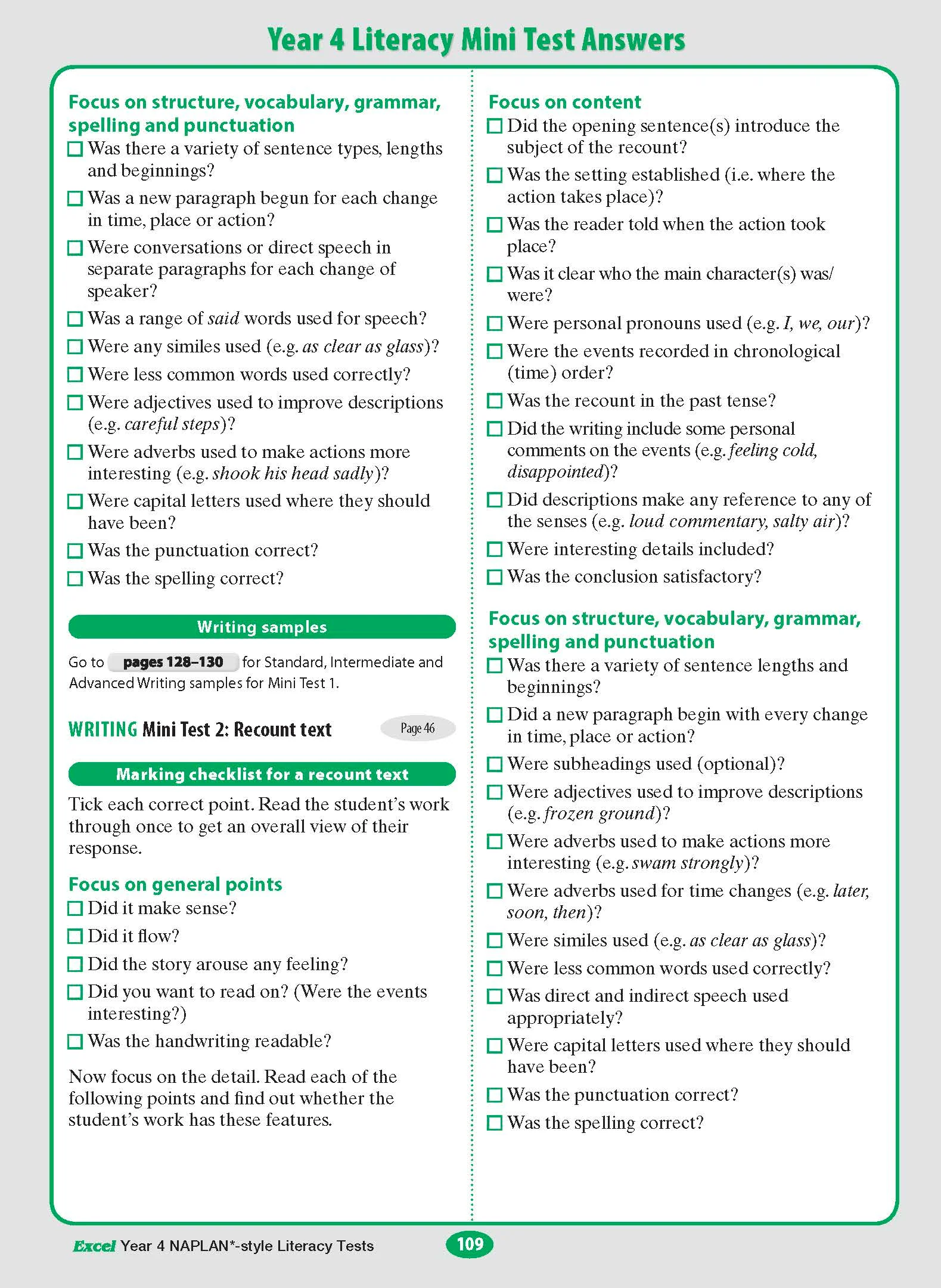 Excel Year 4 NAPLAN*-style Literacy Tests - Image 16