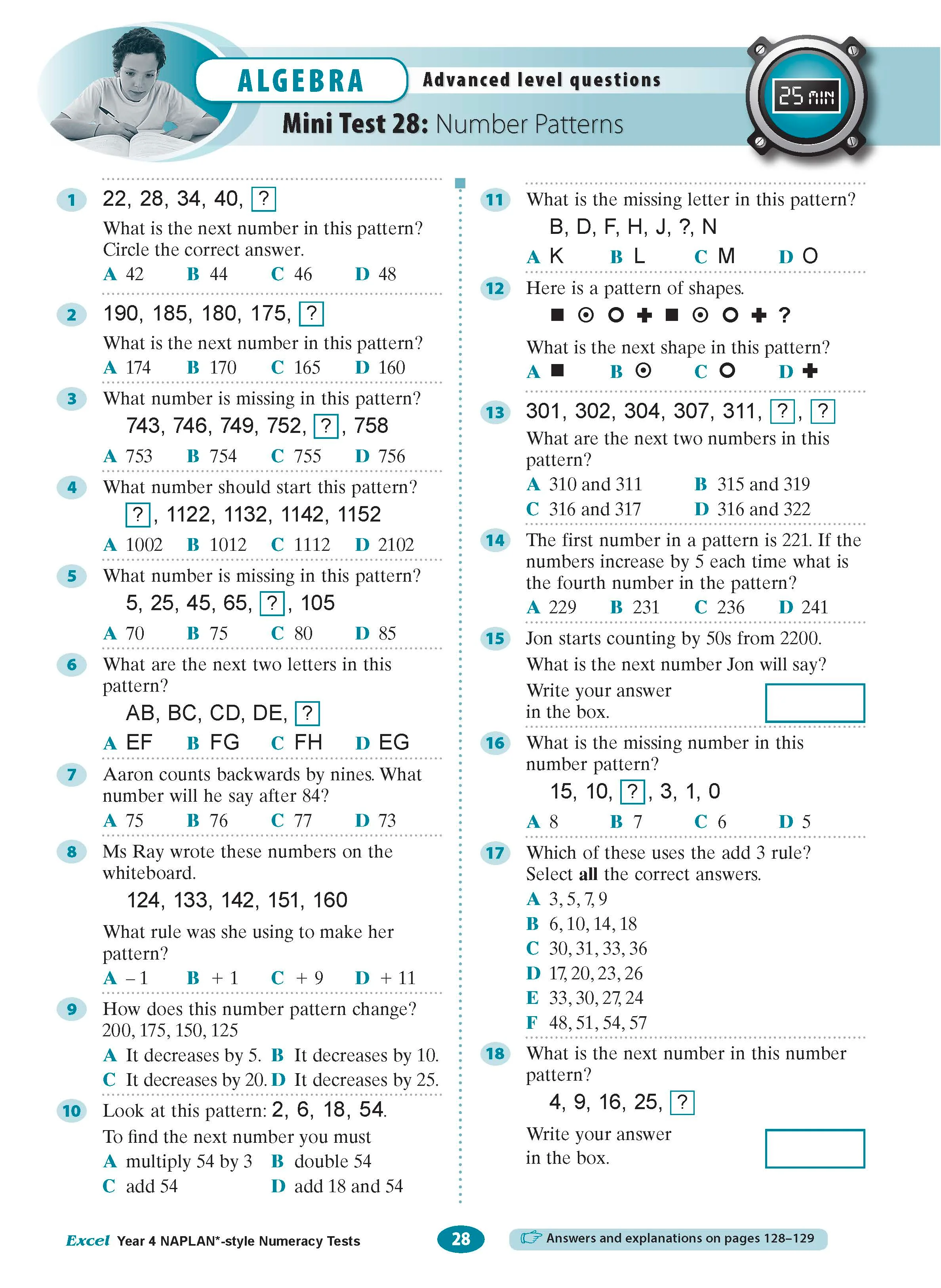 Excel Year 4 NAPLAN*-style Numeracy Tests - Image 11