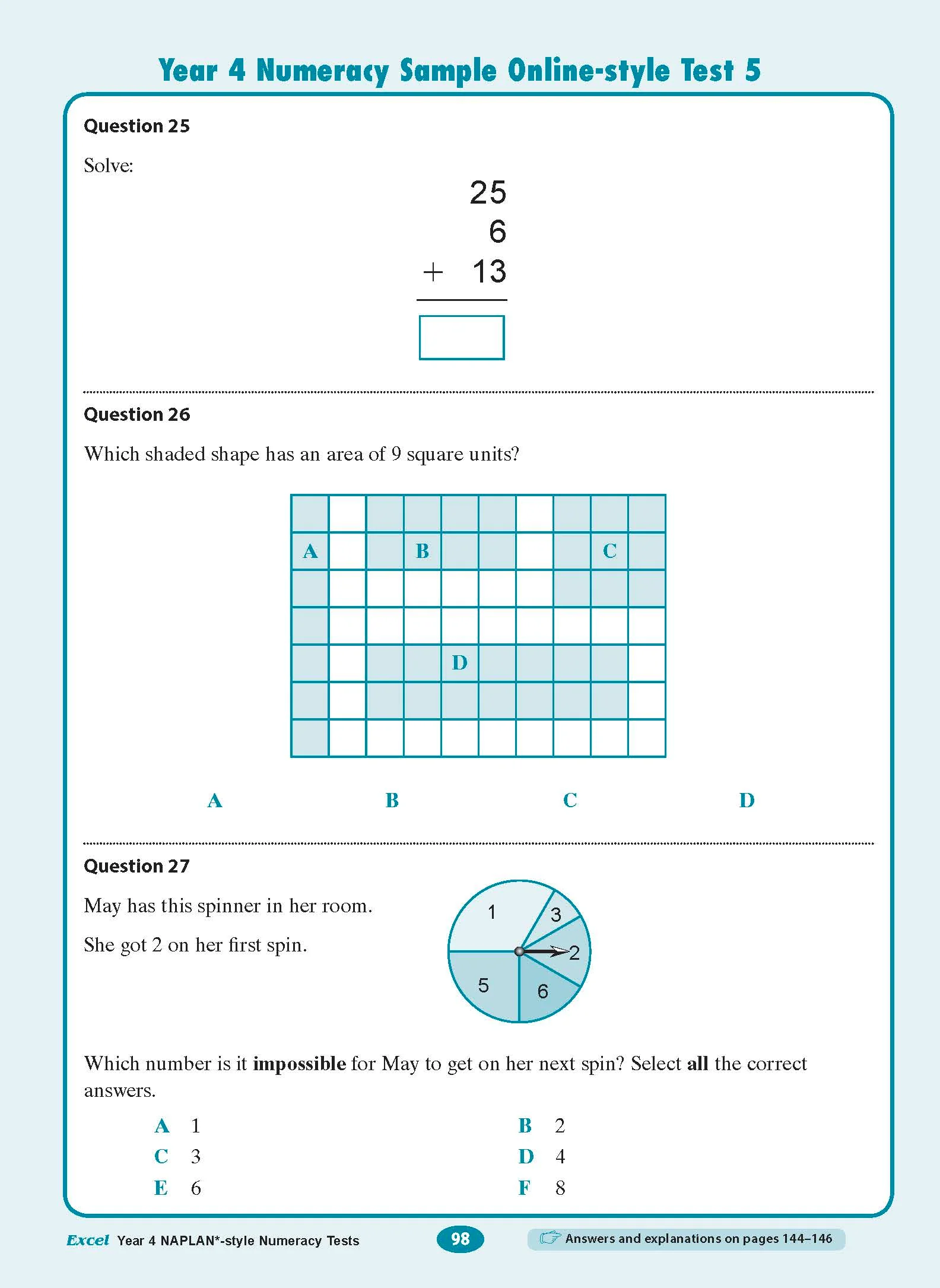 Excel Year 4 NAPLAN*-style Numeracy Tests - Image 15