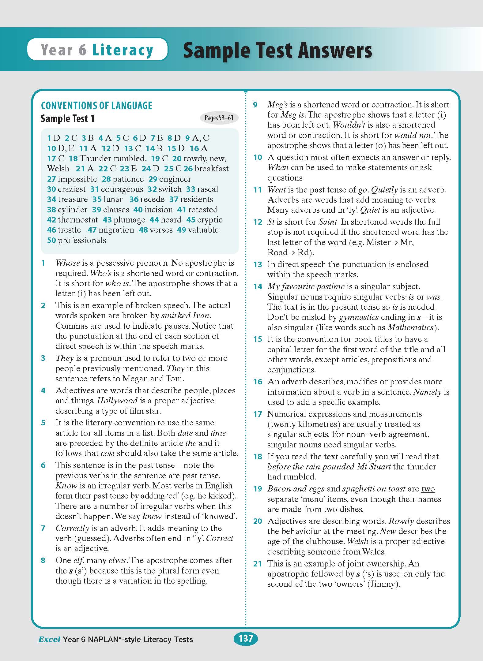 Excel Year 6 NAPLAN*-style Literacy Tests - Image 12
