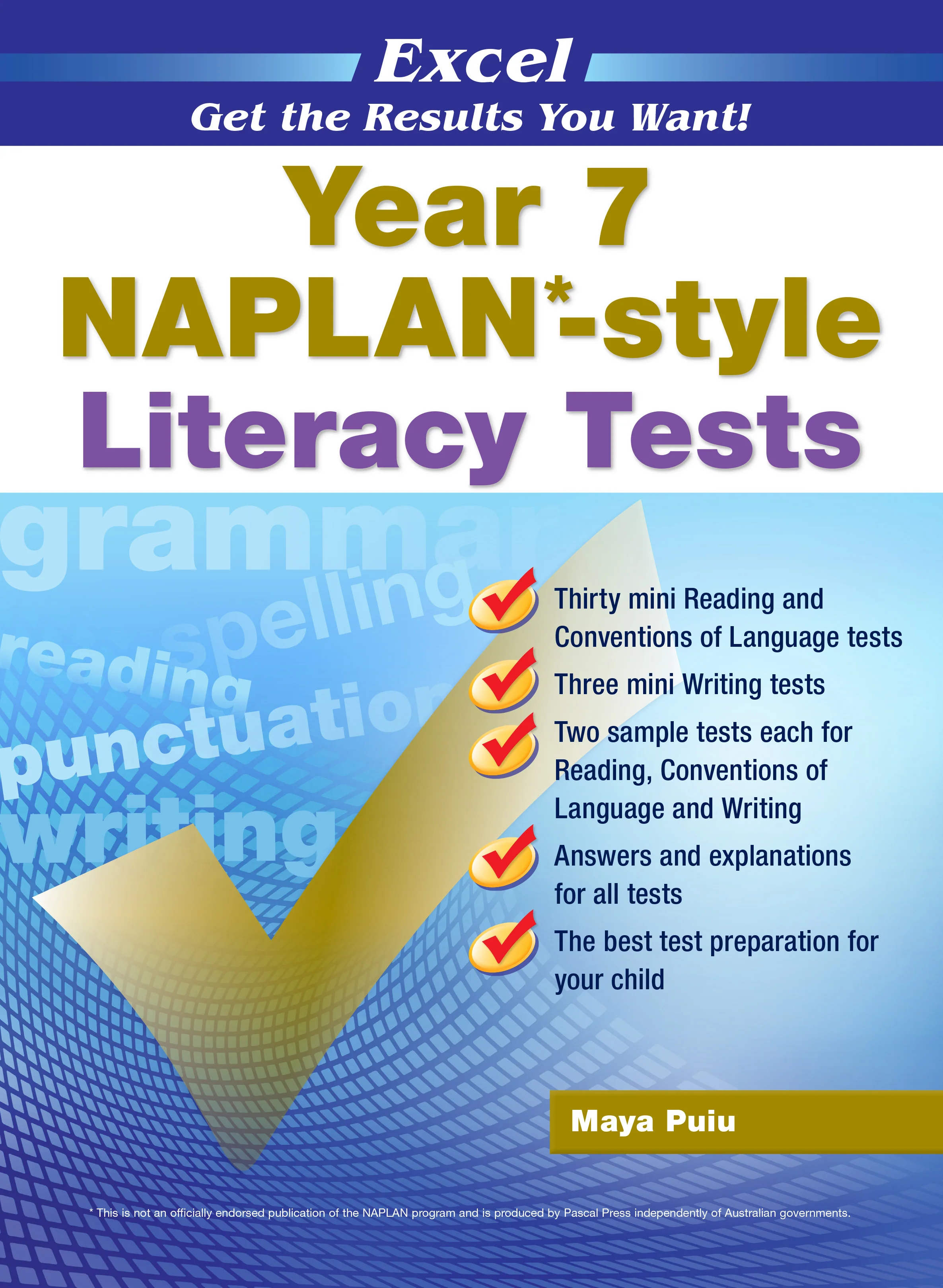 Excel Year 7 NAPLAN*-style Literacy Tests