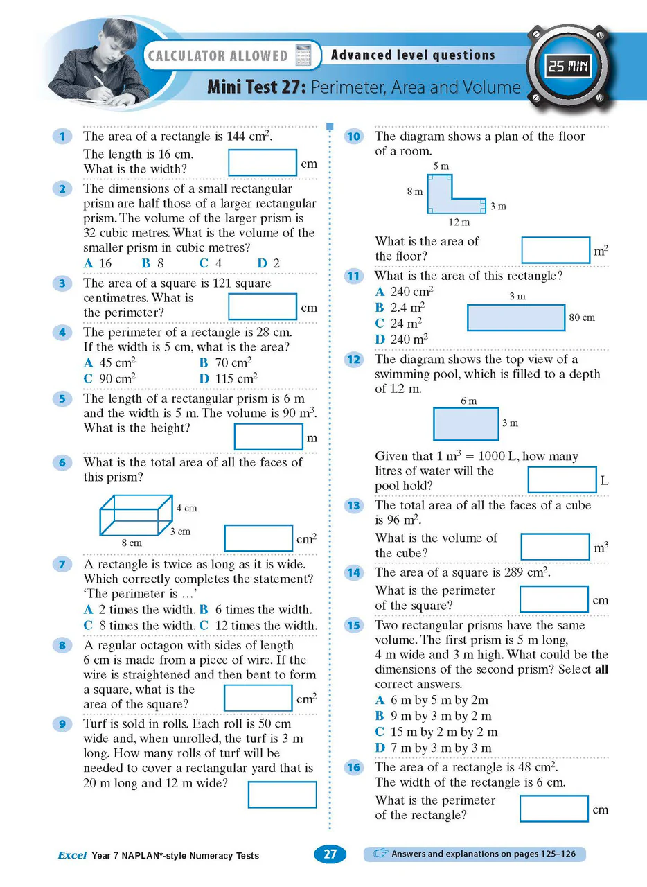 Excel Year 7 NAPLAN*-style Numeracy Tests - Image 10