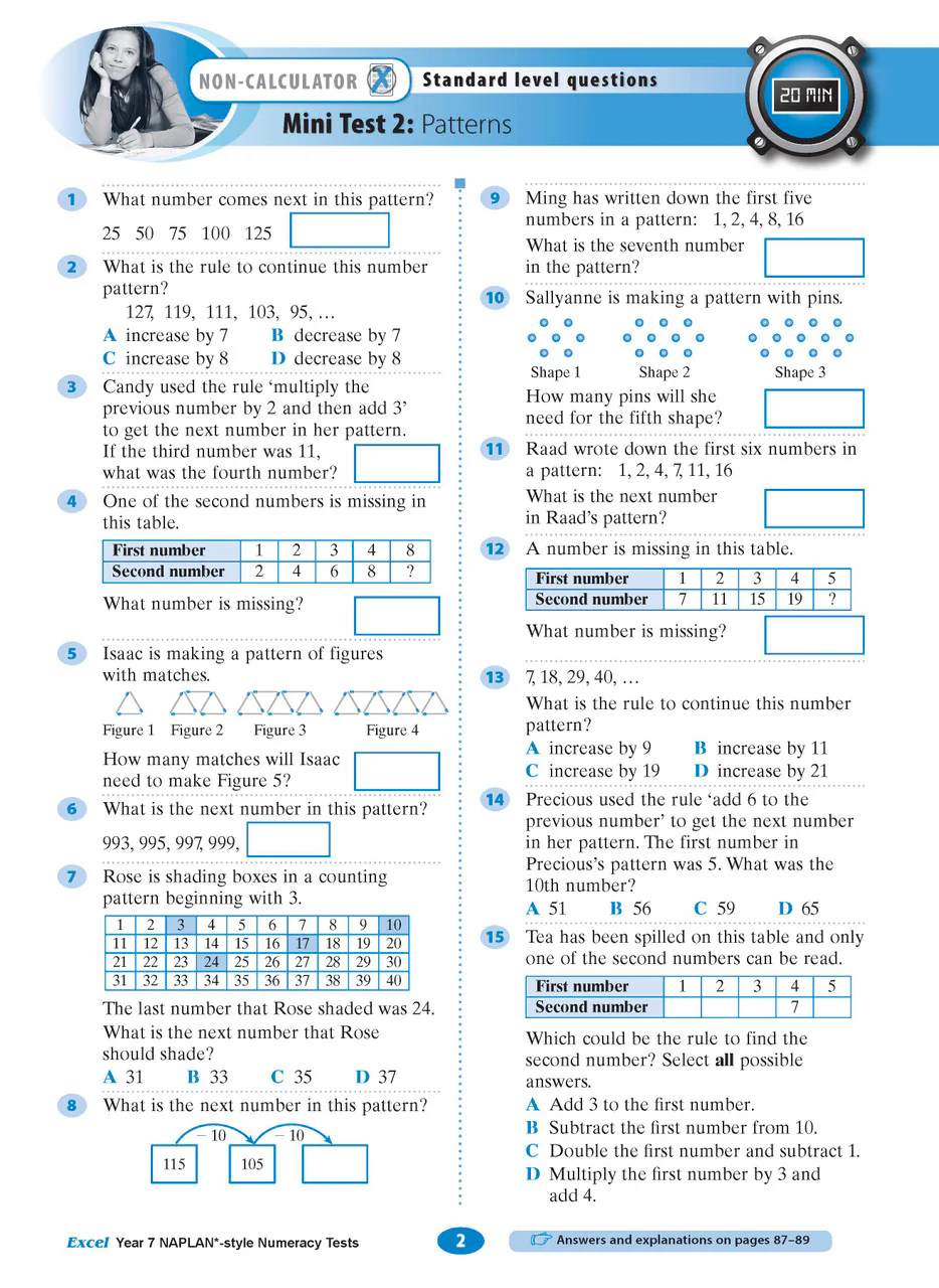 Excel Year 7 NAPLAN*-style Numeracy Tests - Image 5