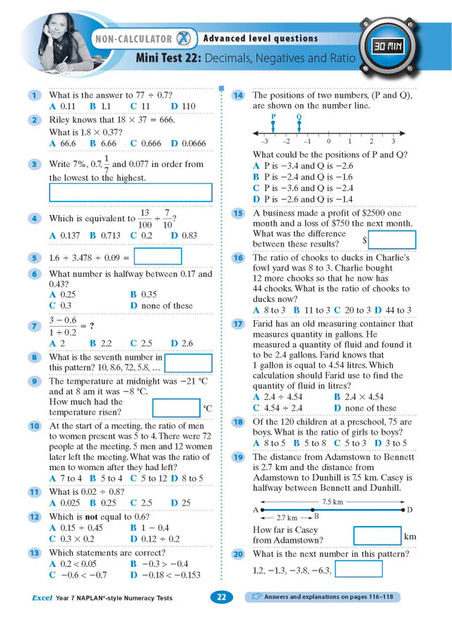 Excel Year 7 NAPLAN*-style Numeracy Tests - Image 9