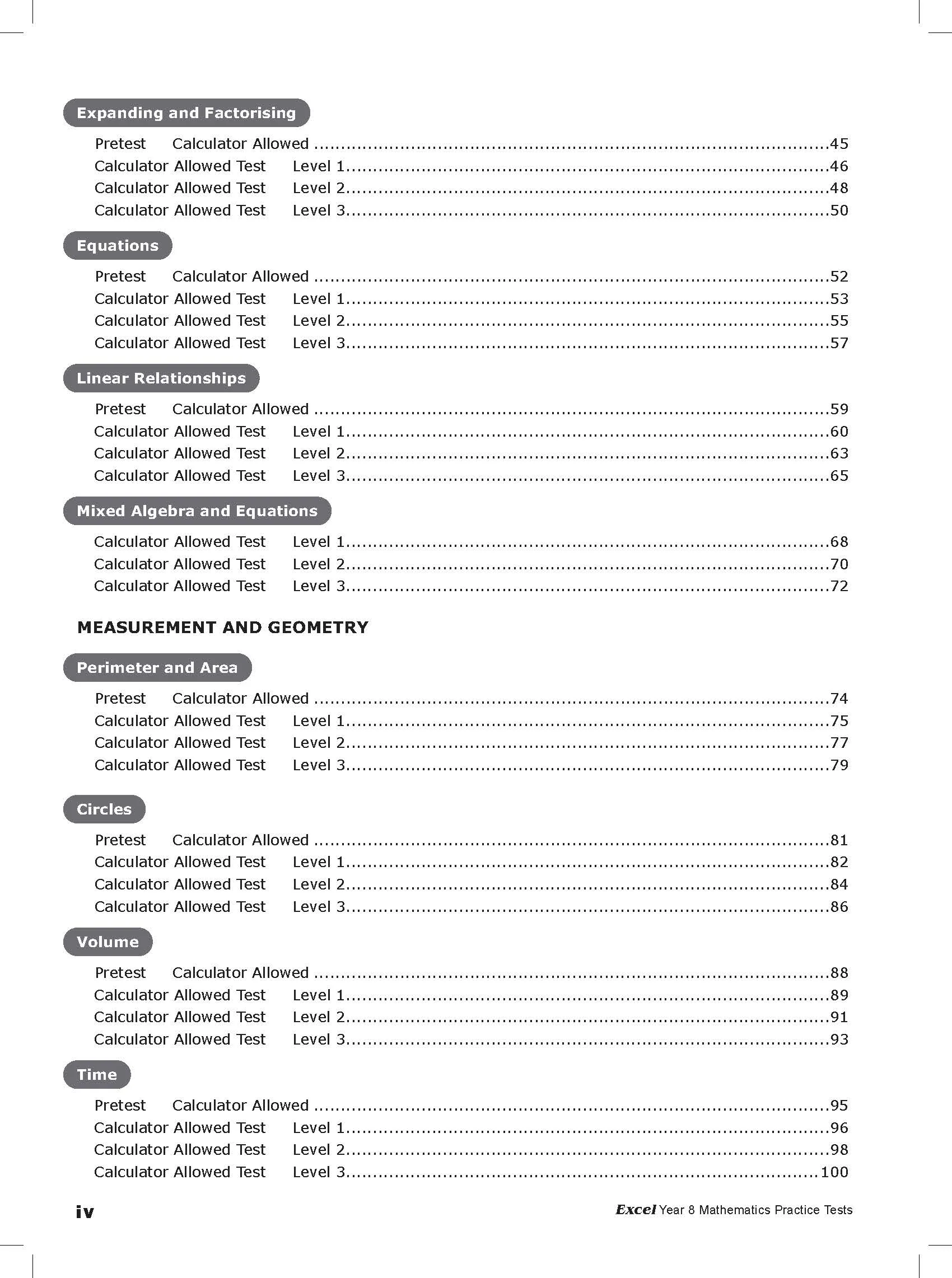 Excel Tests - Mathematics Practice Tests Year 8 - Image 3