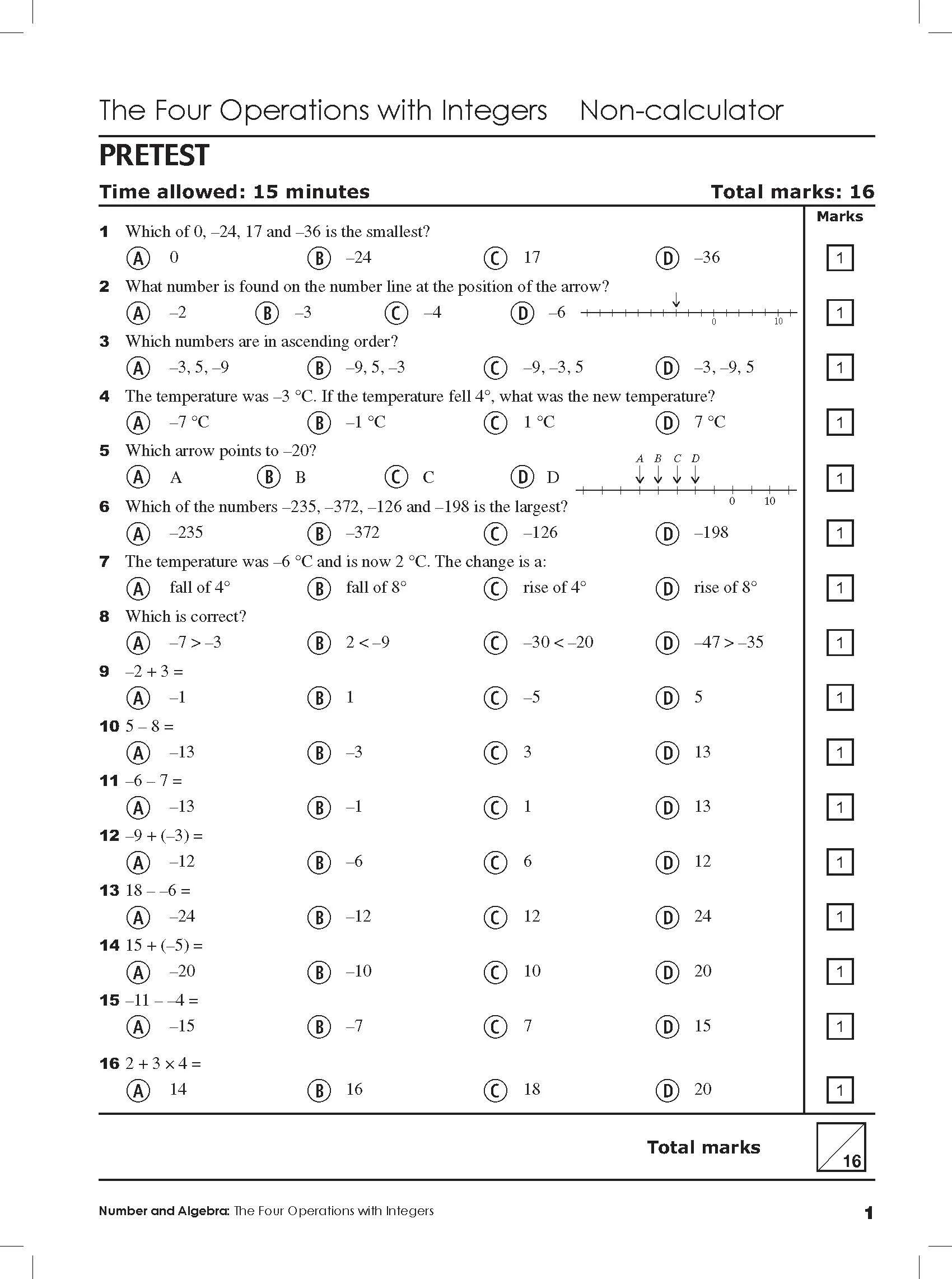 Excel Tests - Mathematics Practice Tests Year 8 - Image 5