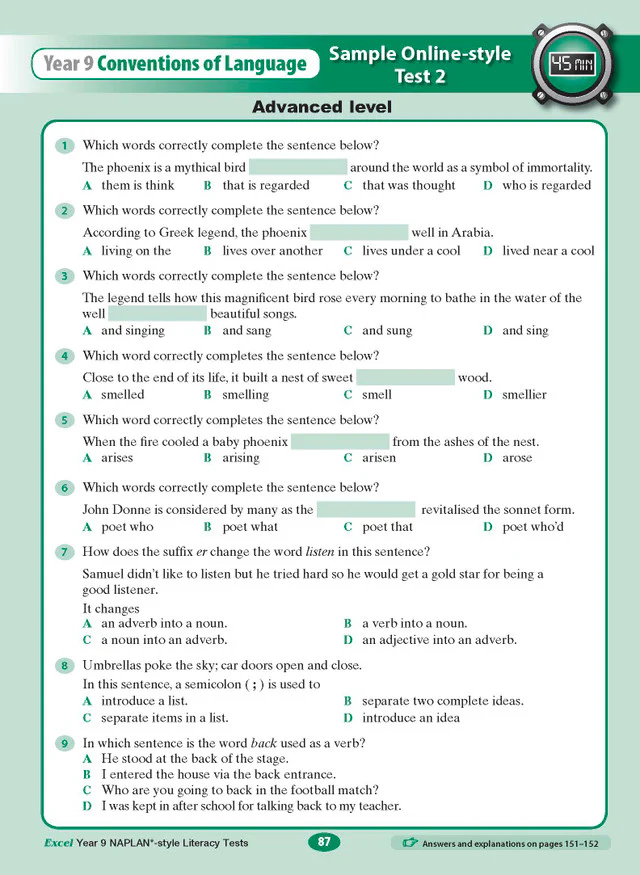 Excel Year 9 NAPLAN*-style Literacy Tests - Image 12
