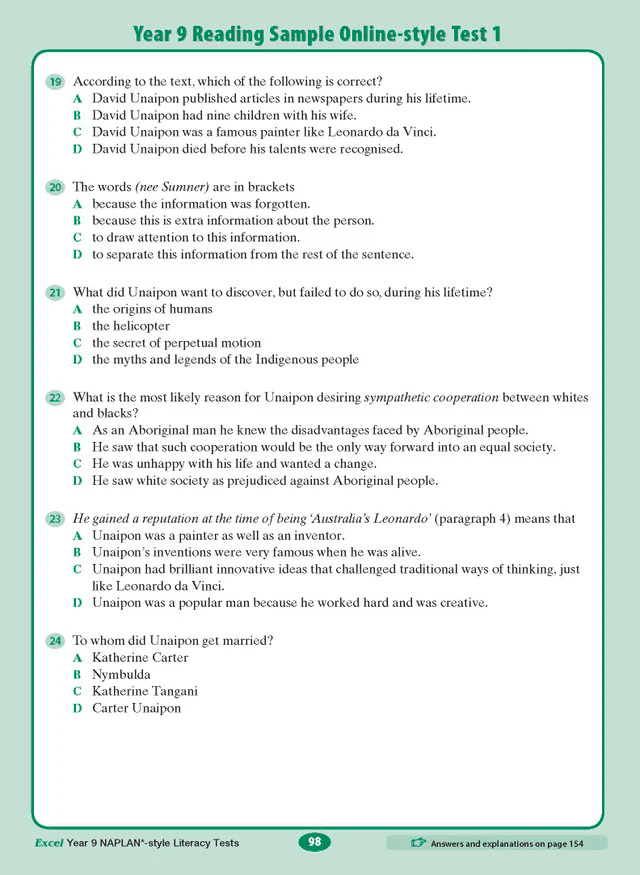 Excel Year 9 NAPLAN*-style Literacy Tests - Image 13