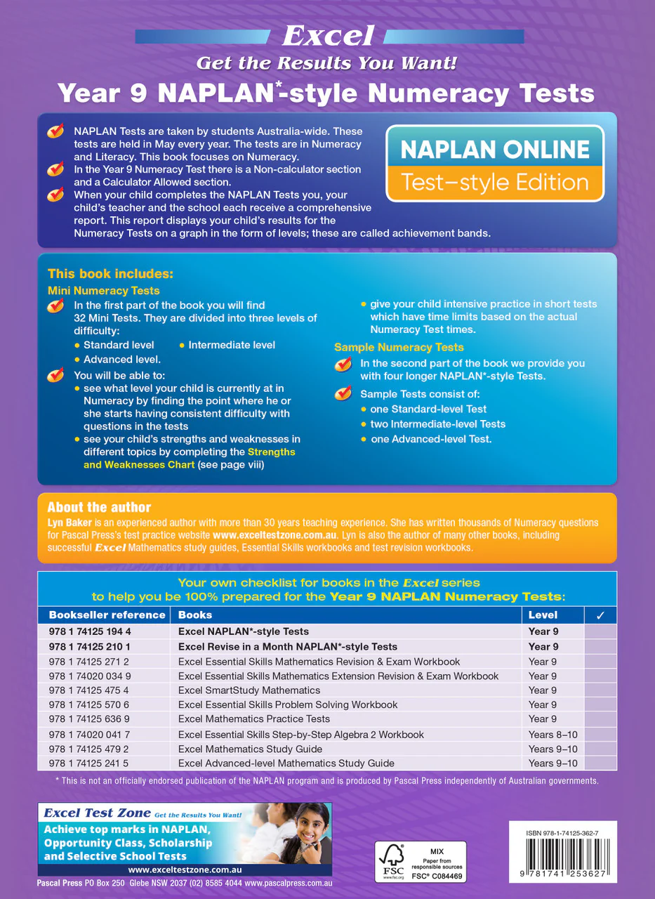 Excel Year 9 NAPLAN*-style Numeracy Tests - Image 14