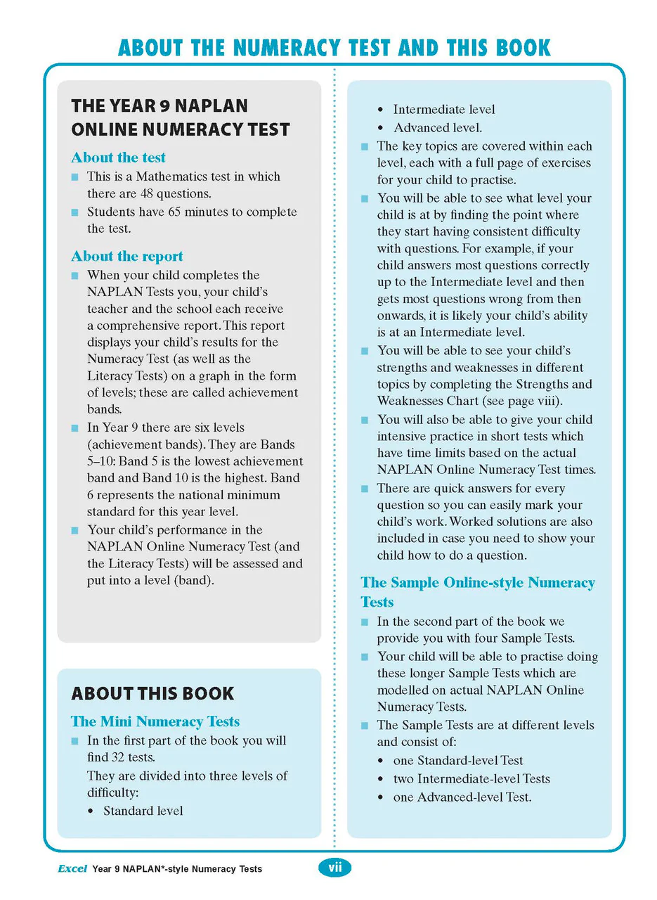 Excel Year 9 NAPLAN*-style Numeracy Tests - Image 3