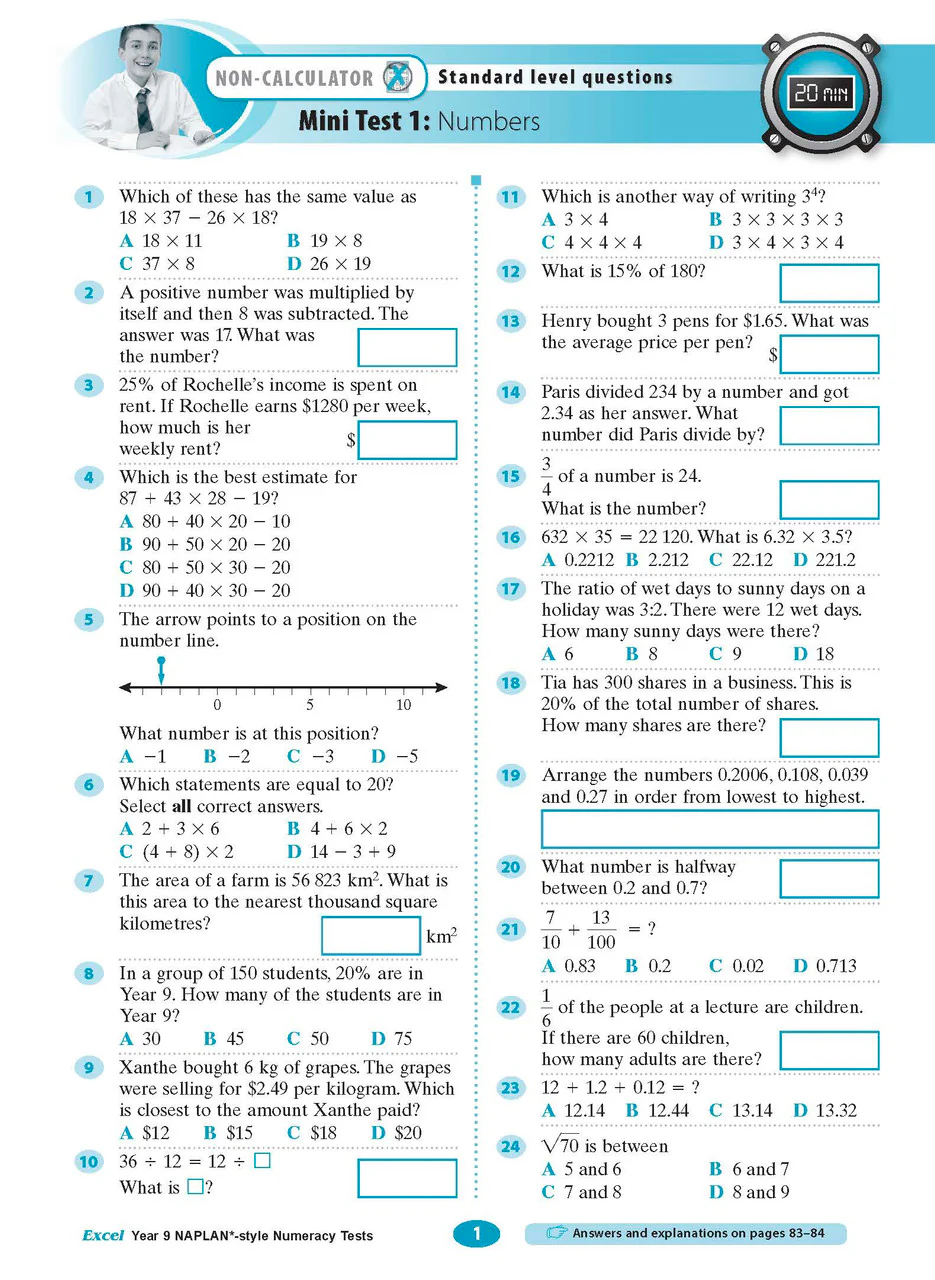 Excel Year 9 NAPLAN*-style Numeracy Tests - Image 4