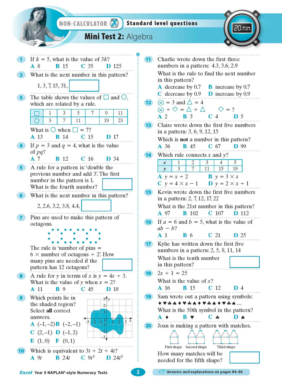 Excel Year 9 NAPLAN*-style Numeracy Tests - Image 5