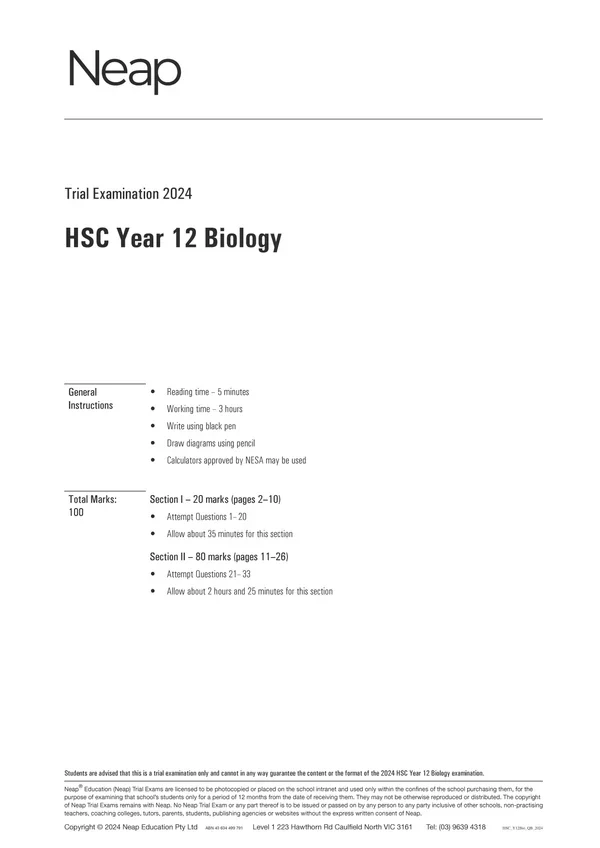 Top Marks HSC Year 12 Biology Bundle - Image 19