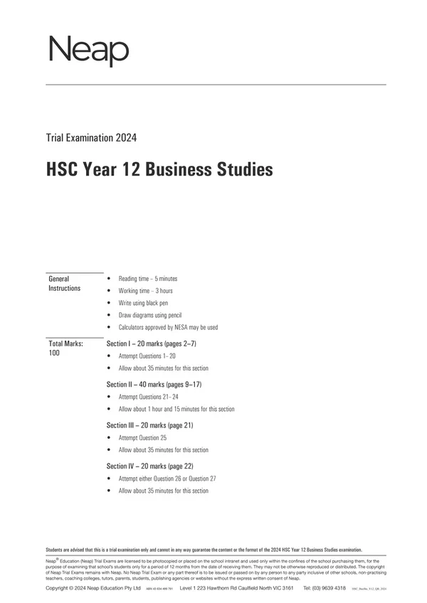 Top Marks HSC Year 12 Business Studies Bundle - Image 16
