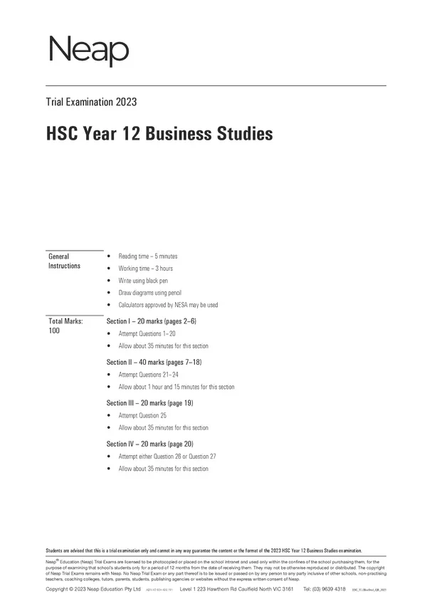 Top Marks HSC Year 12 Business Studies Bundle - Image 17