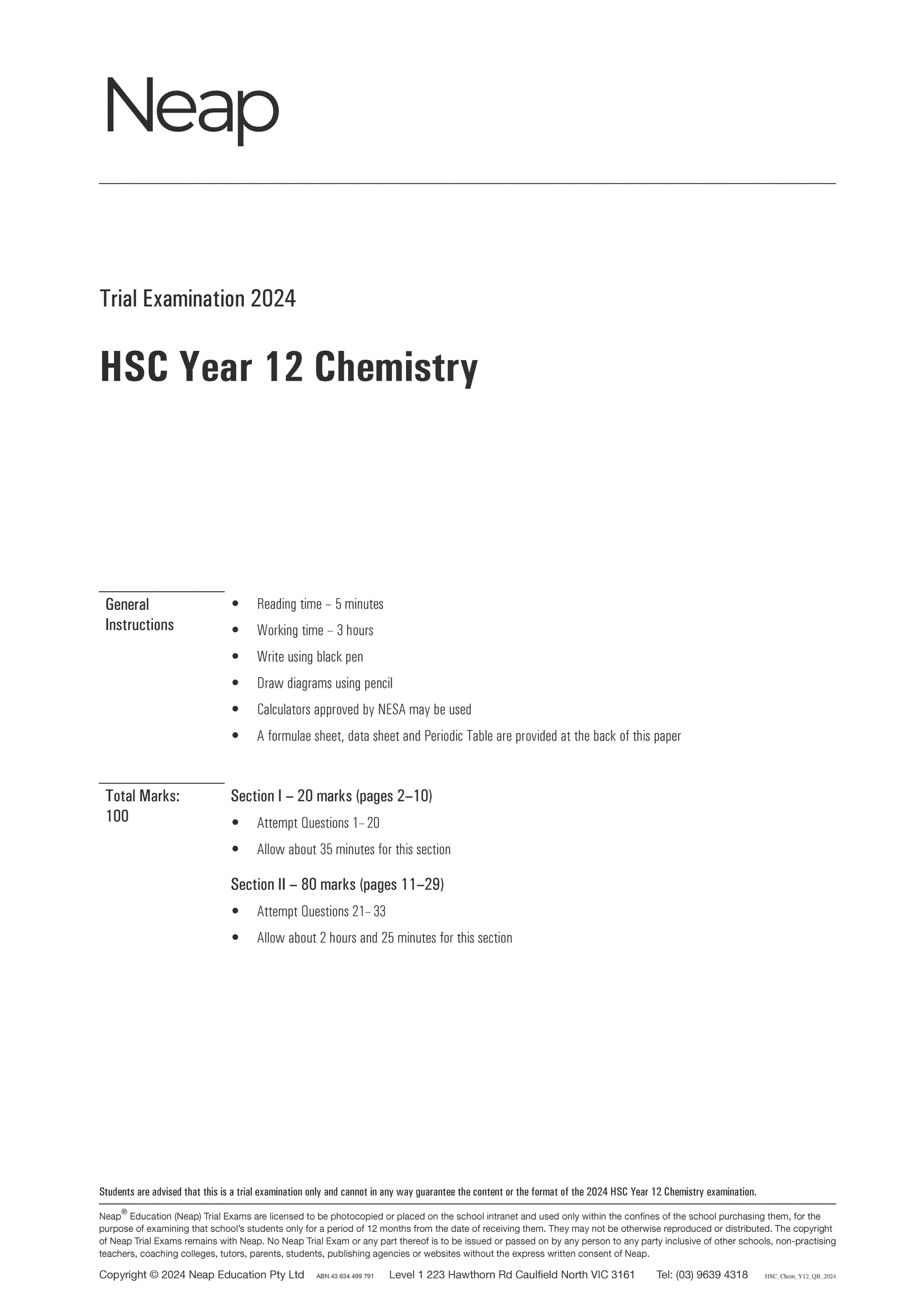 Top Marks HSC Year 12 Chemistry Bundle - Image 15