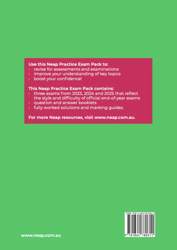 Neap Practice Exam Pack: HSC Year 12 Mathematics Extension 1 2026 Edition (3 Exams) - Image 5