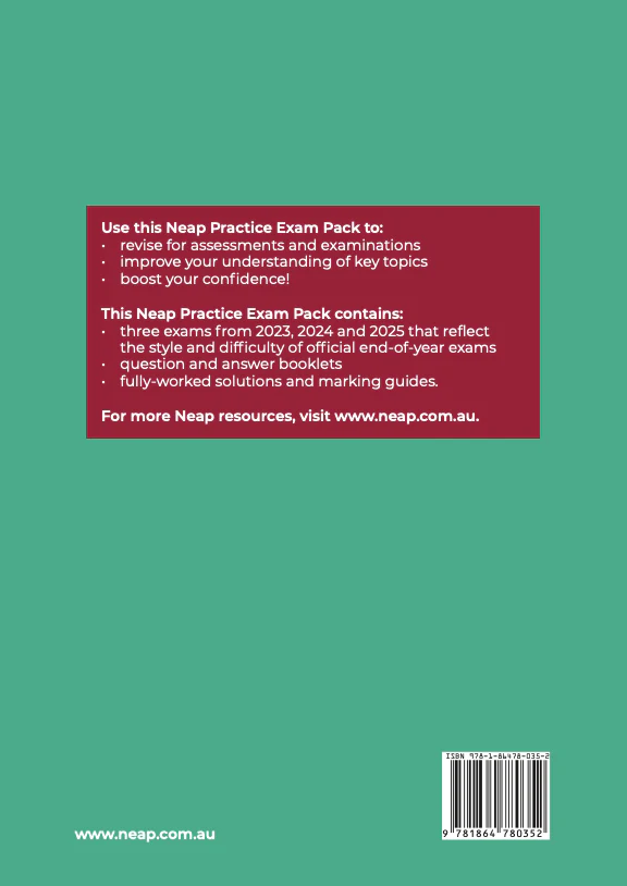 Neap Practice Exam Pack: VCE General Mathematics Units 3&4 2026 Edition (3 Exams) - Image 6