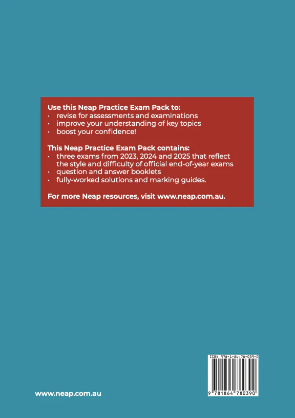 Neap Practice Exam Pack: VCE Mathematical Methods Units 3&4 2026 Edition (3 Exams) - Image 6