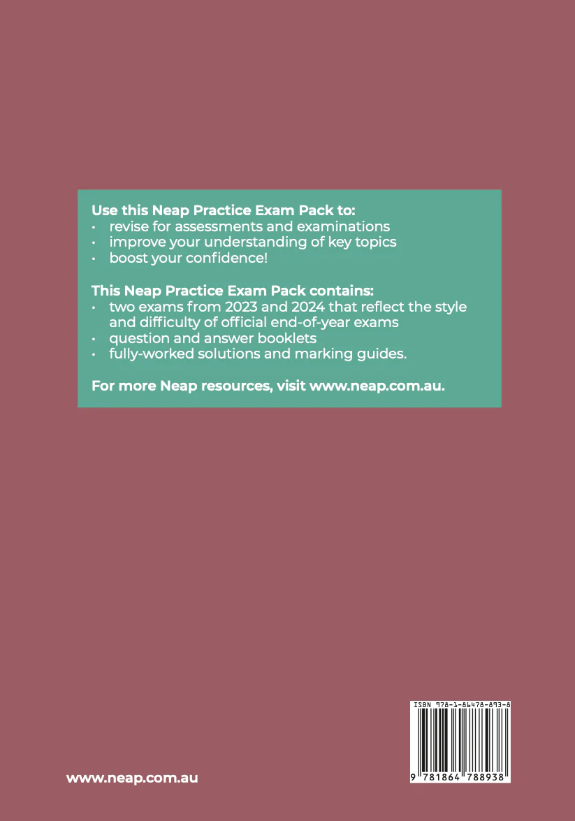 Neap Practice Exam Pack: VCE Specialist Mathematics Units 3&4 (2 Exams) - Image 4