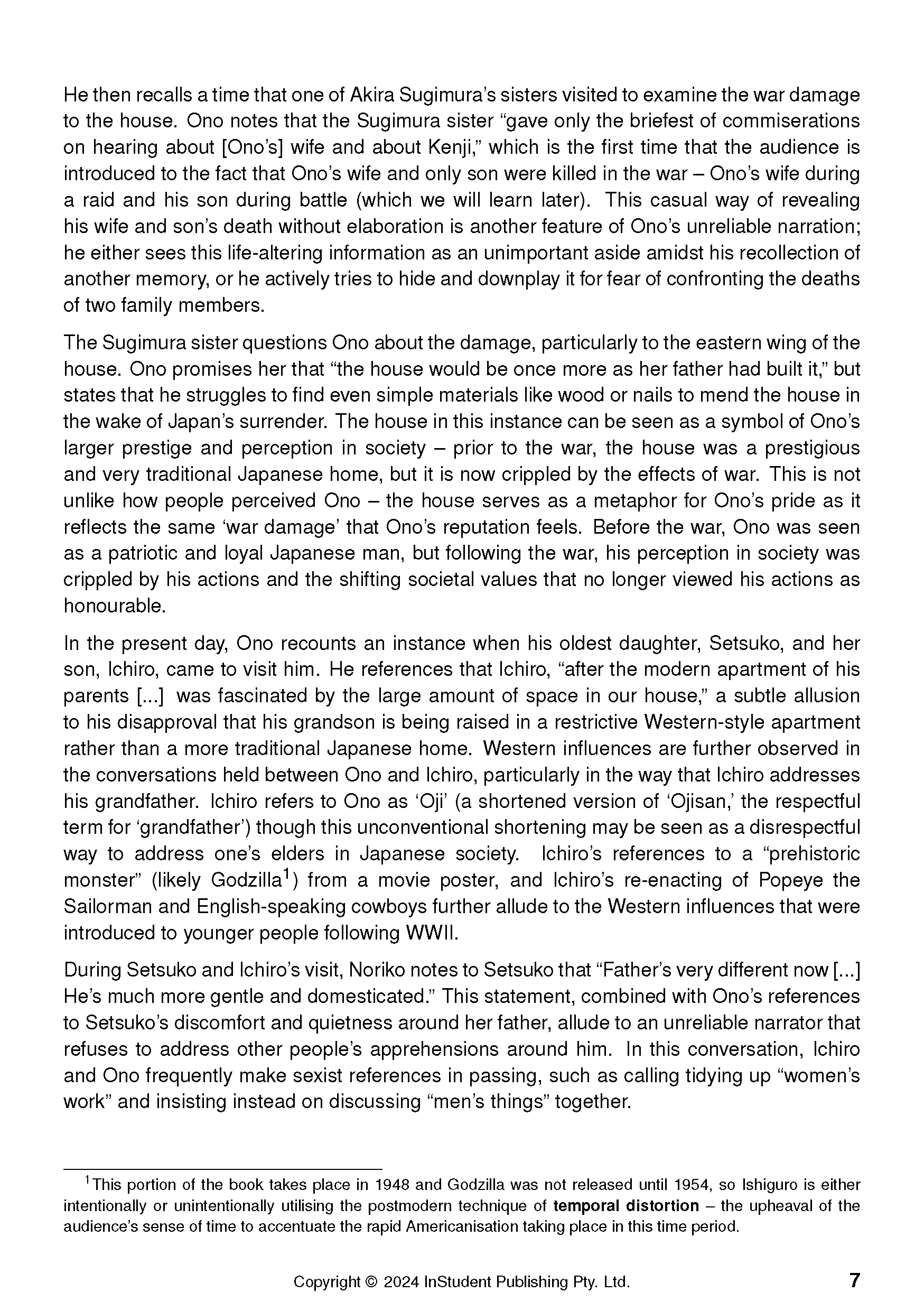 ATAR Notes Text Guide: An Artist of the Floating World by Kazuo Ishiguro - Image 11