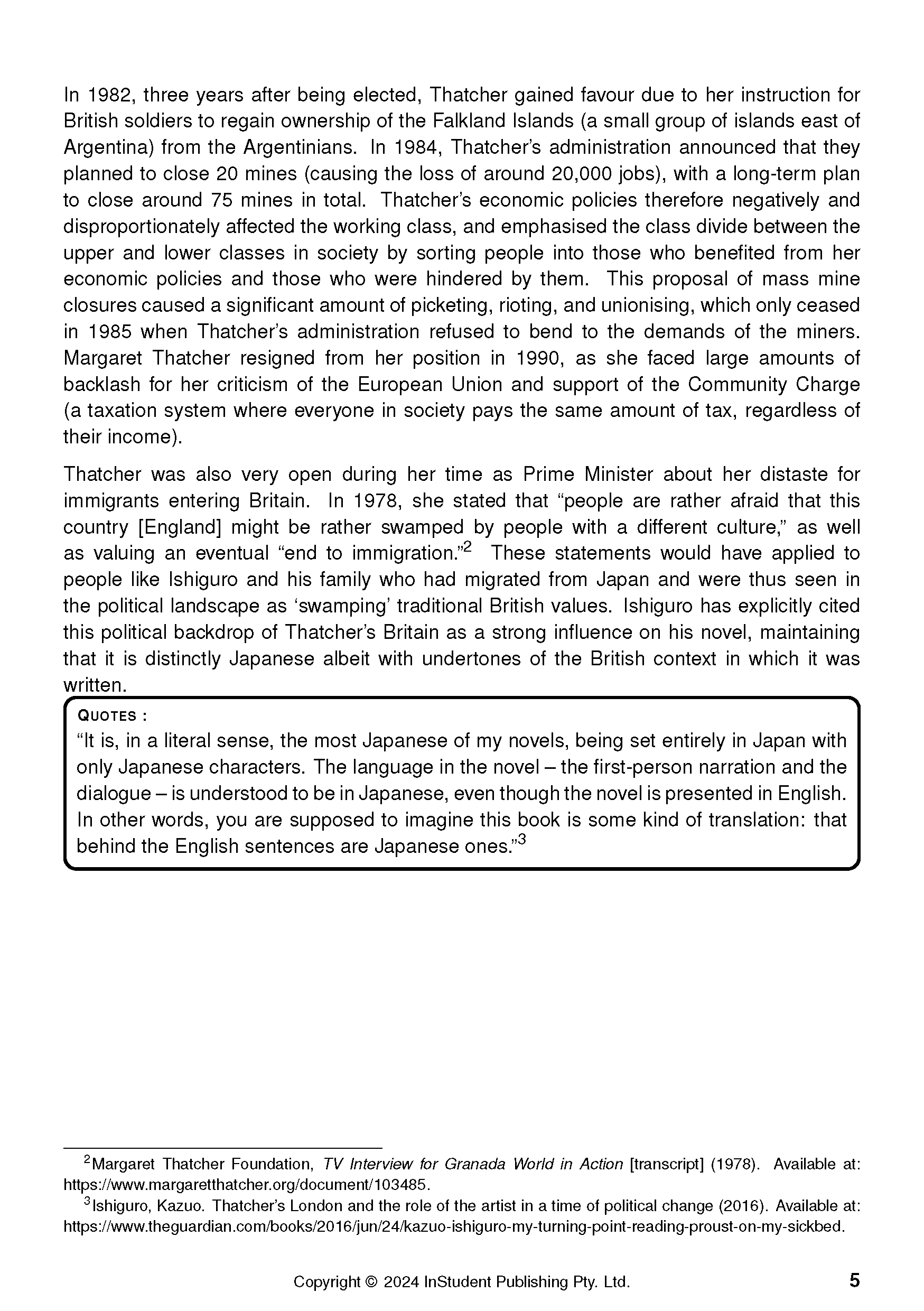 ATAR Notes Text Guide: An Artist of the Floating World by Kazuo Ishiguro - Image 9