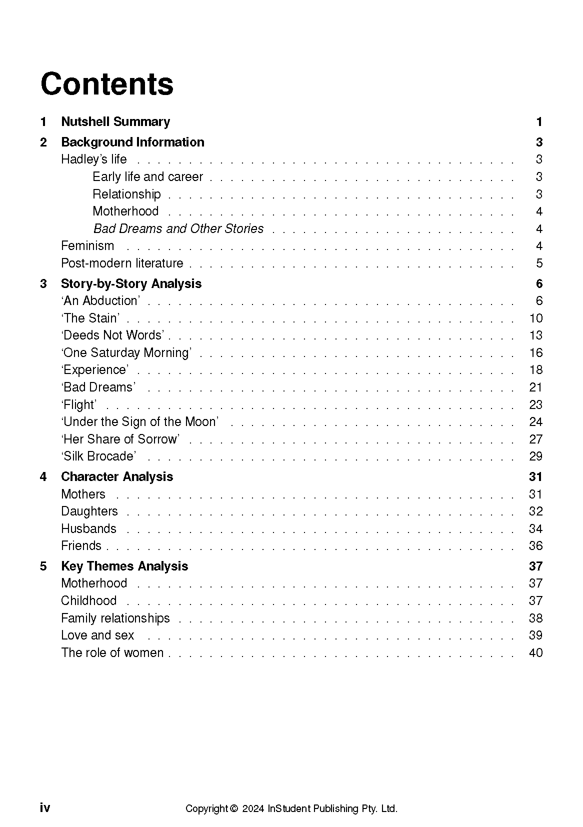 ATAR Notes Text Guide: Bad Dreams and Other Stories by Tessa Hadley - Image 3