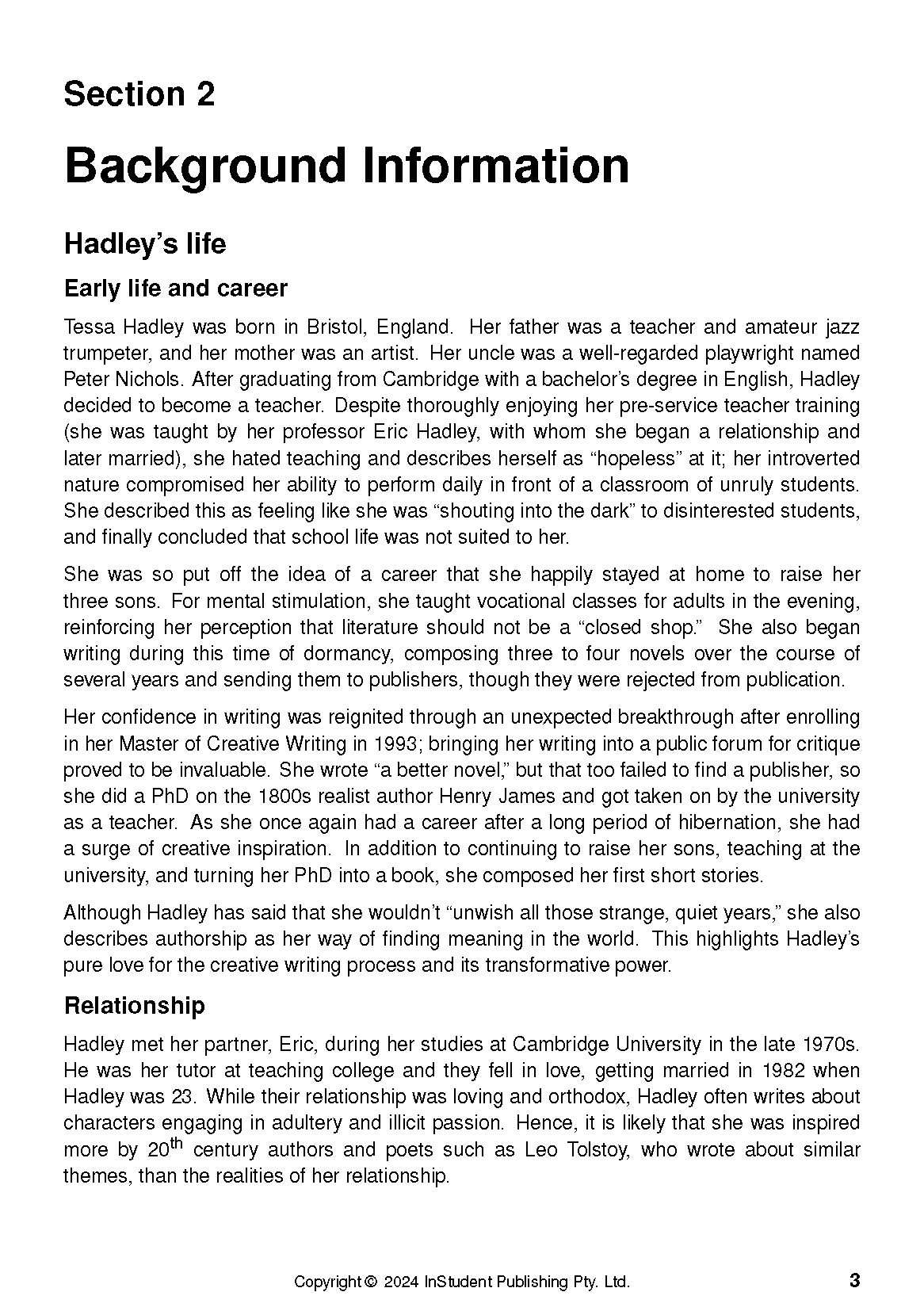 ATAR Notes Text Guide: Bad Dreams and Other Stories by Tessa Hadley - Image 7