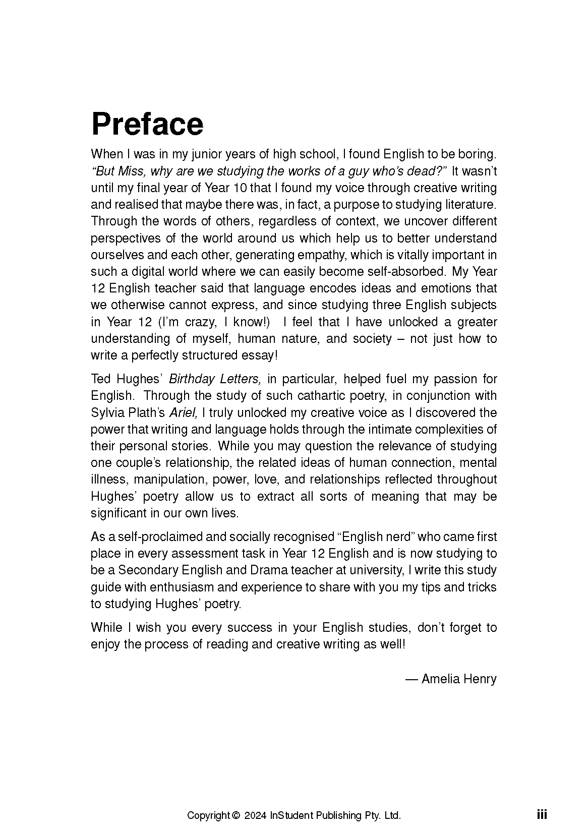 ATAR Notes Text Guide: Birthday Letters by Ted Hughes - Image 2