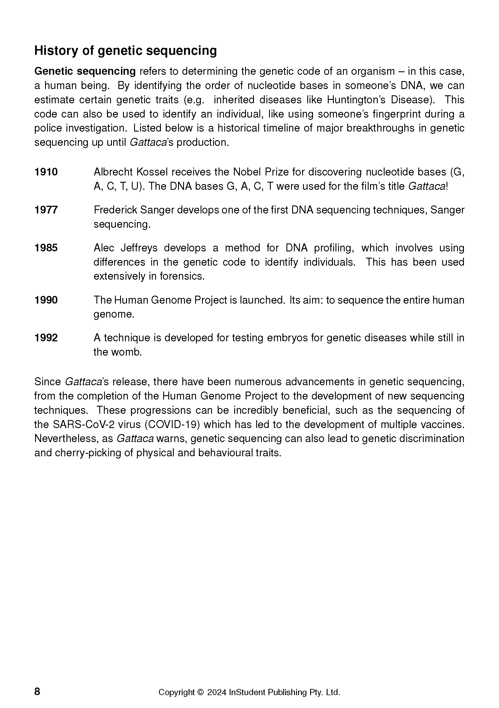 ATAR Notes Text Guide: Gattaca by Andrew Niccol - Image 13