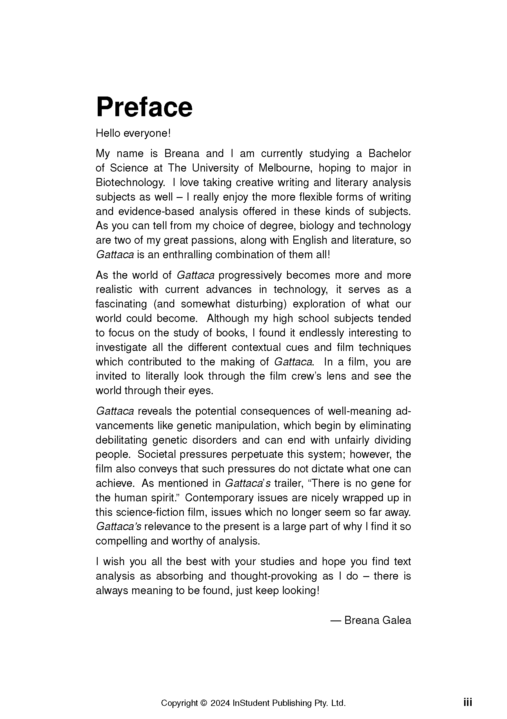 ATAR Notes Text Guide: Gattaca by Andrew Niccol - Image 2