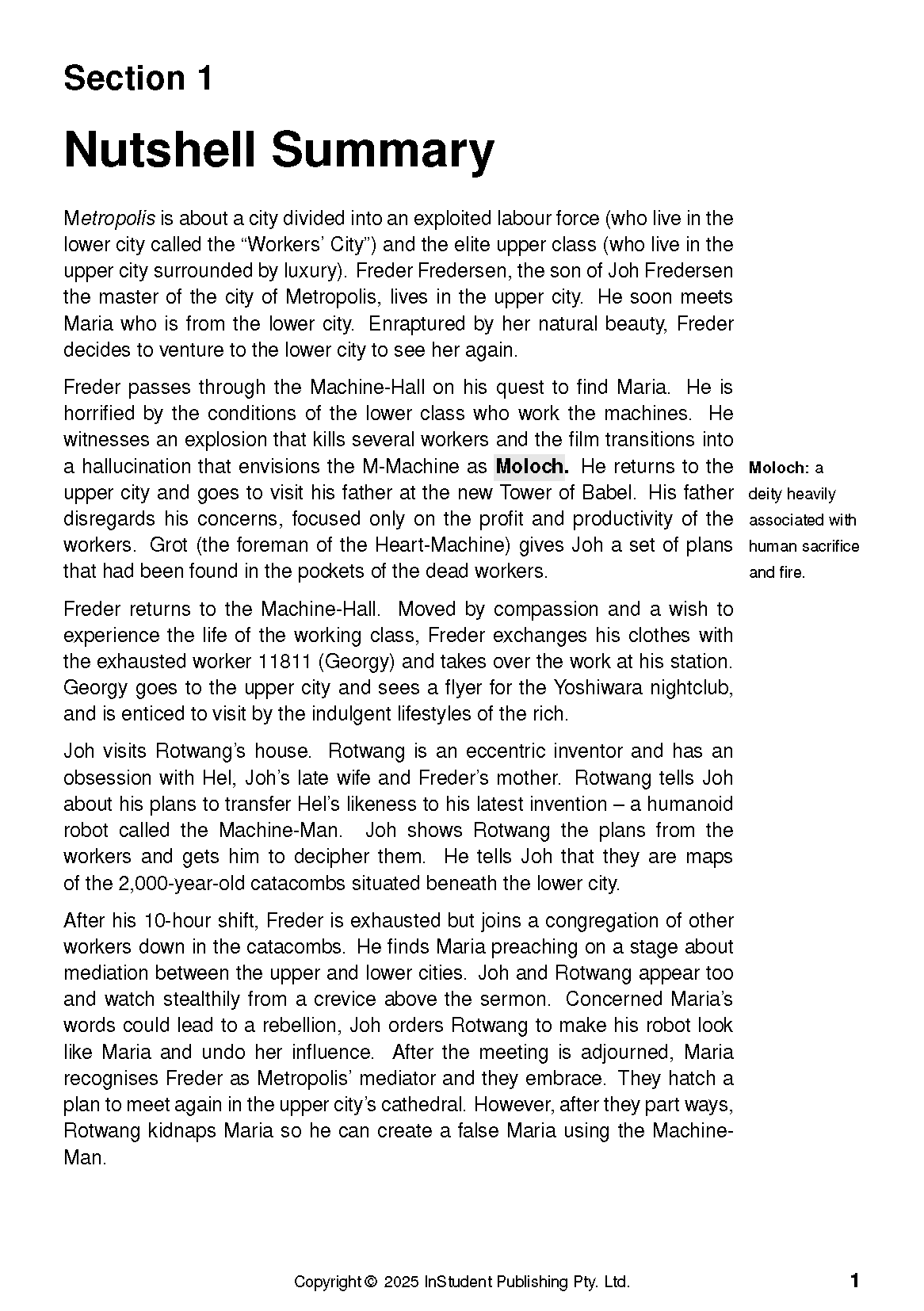 ATAR Notes Text Guide: Metropolis by Fritz Lang - Image 6