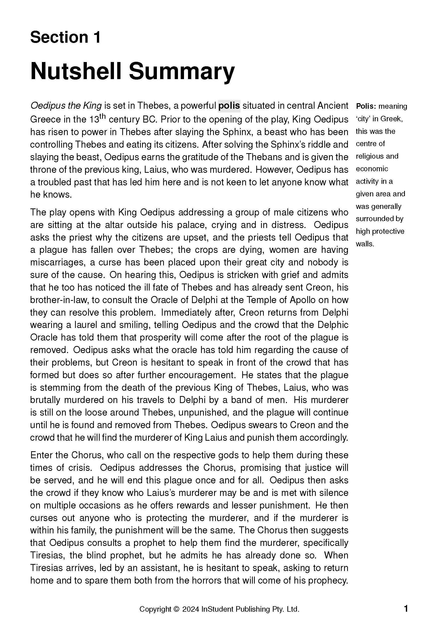 ATAR Notes Text Guide: Oedipus the King by Sophocles - Image 5