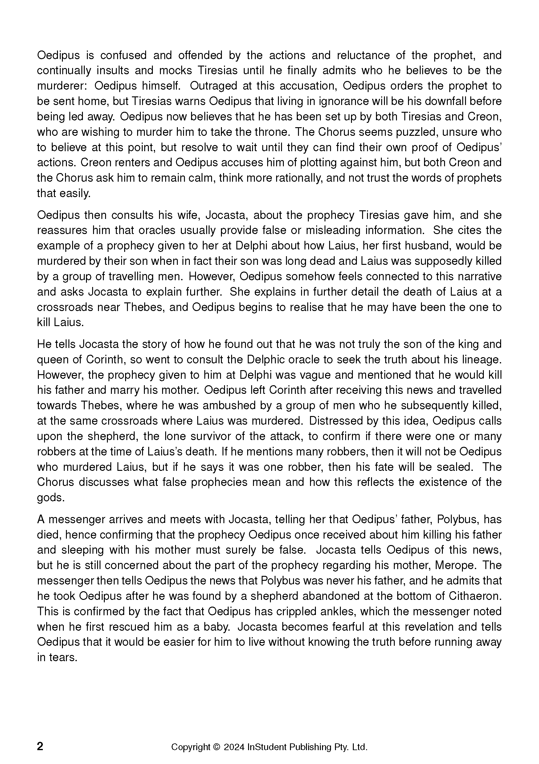 ATAR Notes Text Guide: Oedipus the King by Sophocles - Image 6