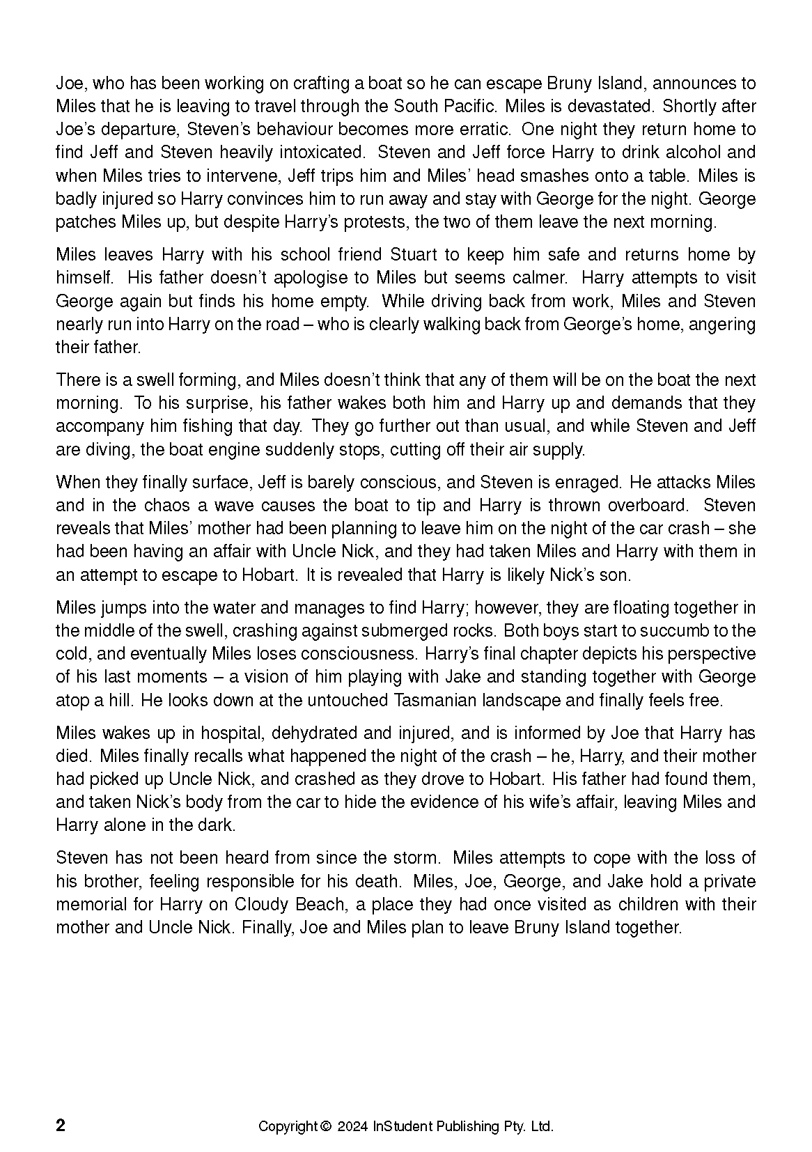 ATAR Notes Text Guide:  Past the Shallows by Favel Parrett - Image 7