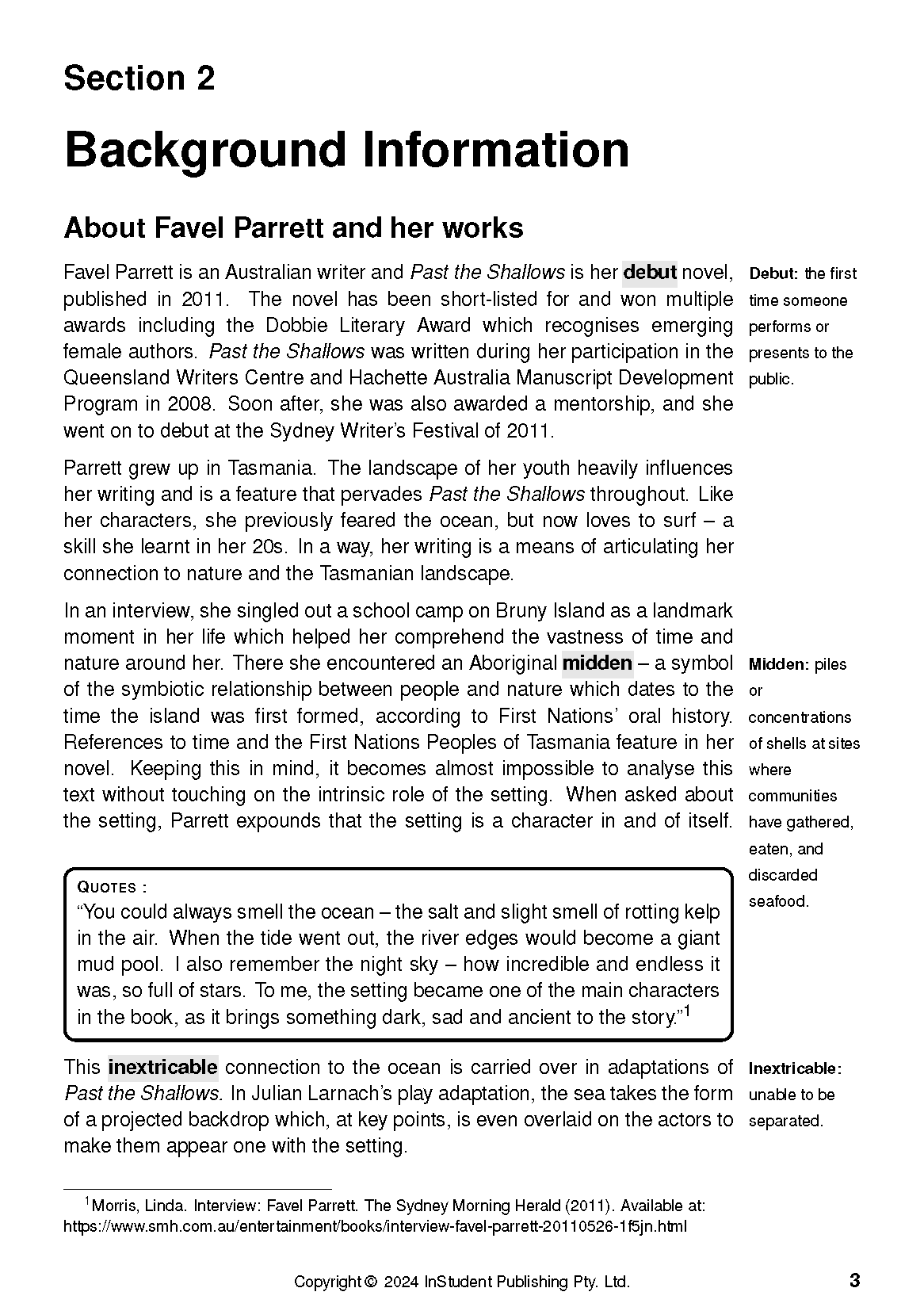 ATAR Notes Text Guide:  Past the Shallows by Favel Parrett - Image 8