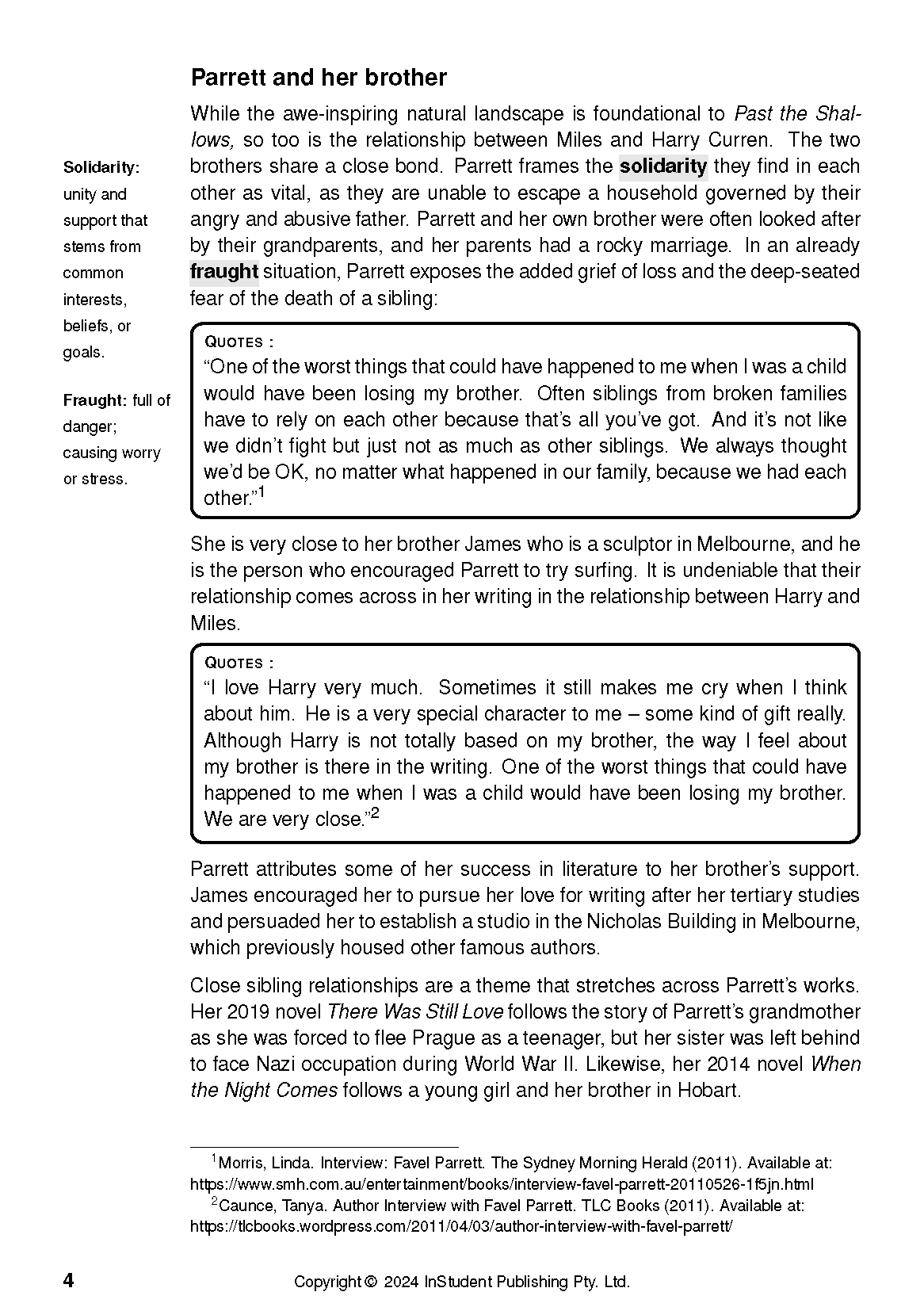 ATAR Notes Text Guide:  Past the Shallows by Favel Parrett - Image 9