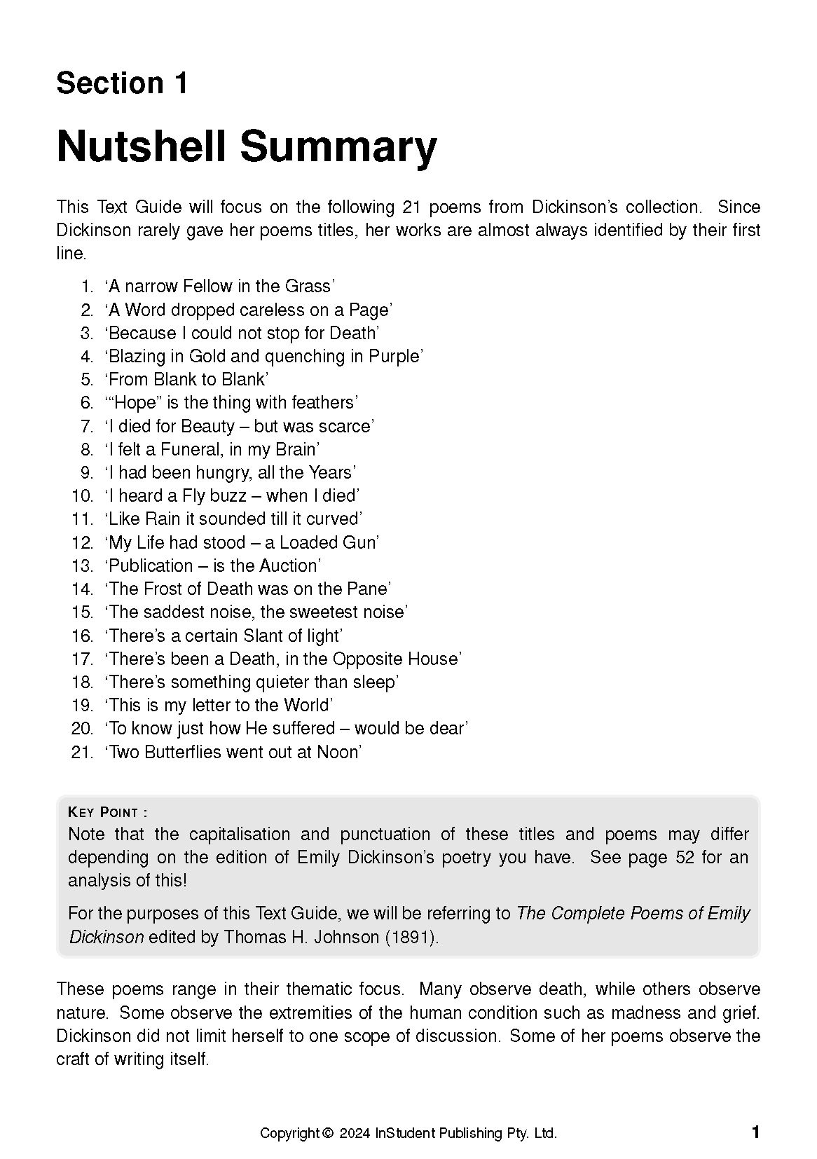 ATAR Notes Text Guide: Selected Poems by Emily Dickinson - Image 5