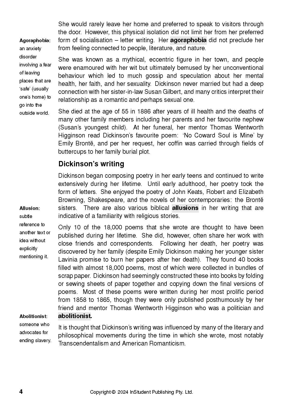 ATAR Notes Text Guide: Selected Poems by Emily Dickinson - Image 8
