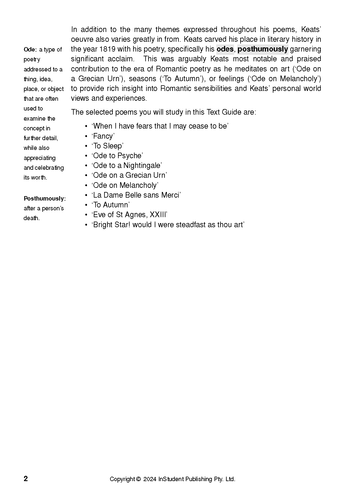 ATAR Notes Text Guide: Selected Poems by John Keats - Image 6