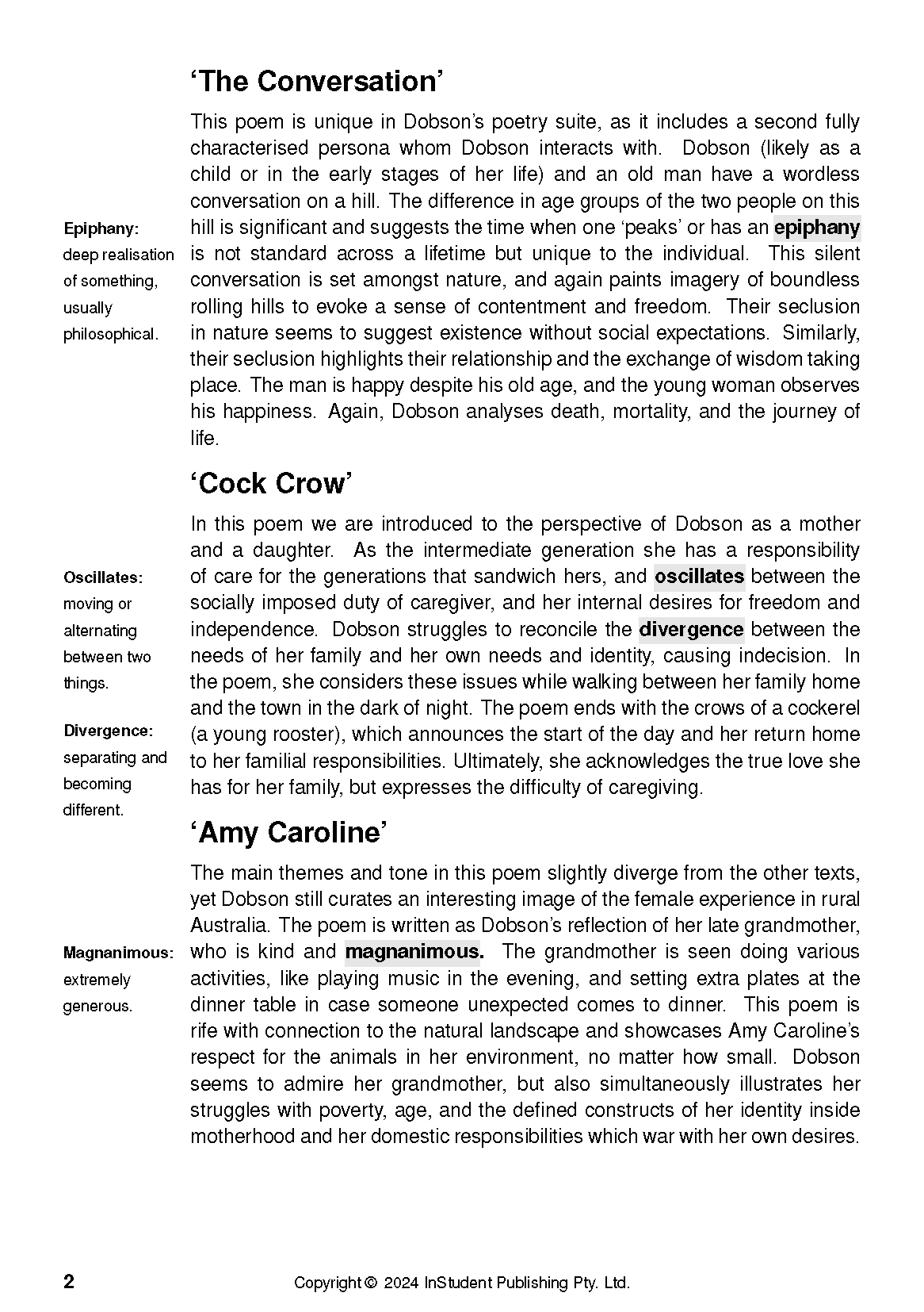 ATAR Notes Text Guide: Selected Poems by Rosemary Dobson - Image 6