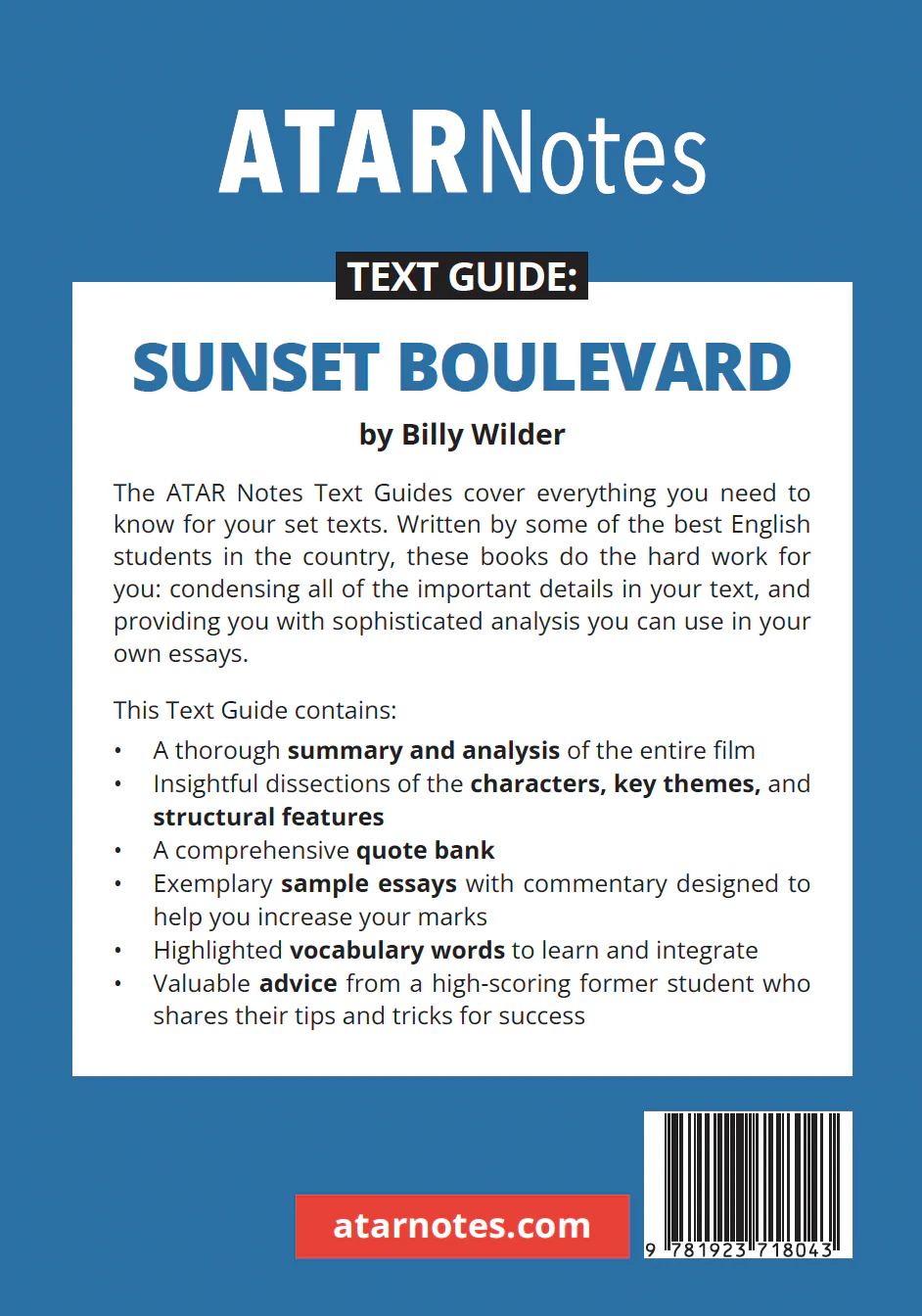 ATAR Notes Text Guide: Sunset Boulevard by Billy Wilder - Image 12