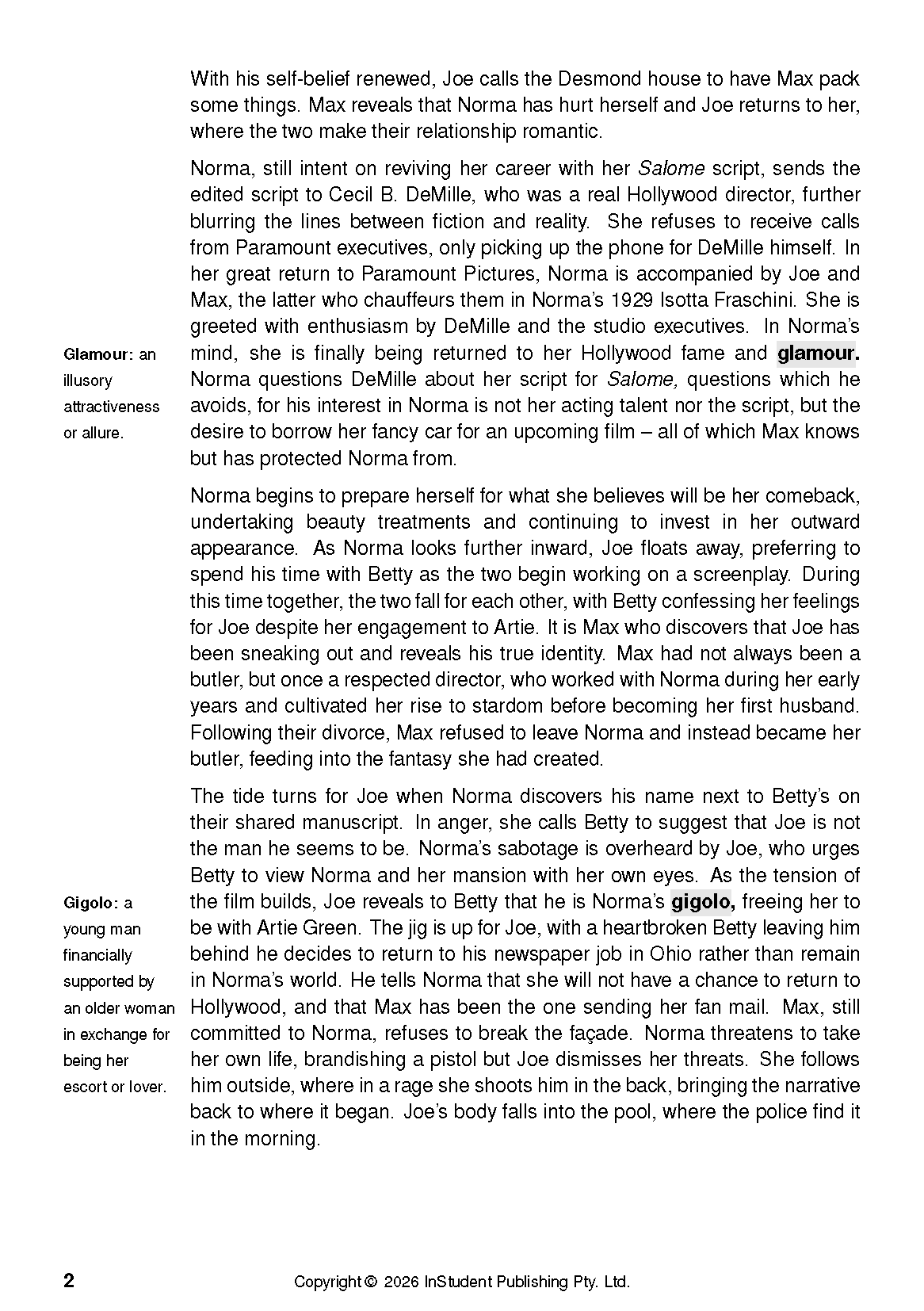 ATAR Notes Text Guide: Sunset Boulevard by Billy Wilder - Image 5